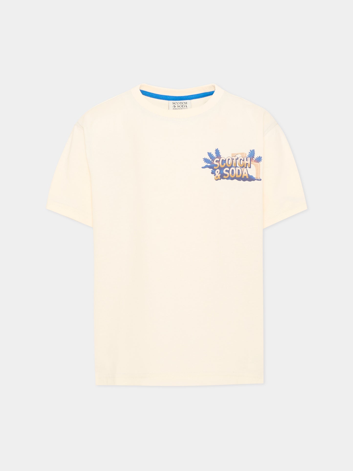 T-shirt avorio per bambino con stampa,Scotch&soda,183355 100