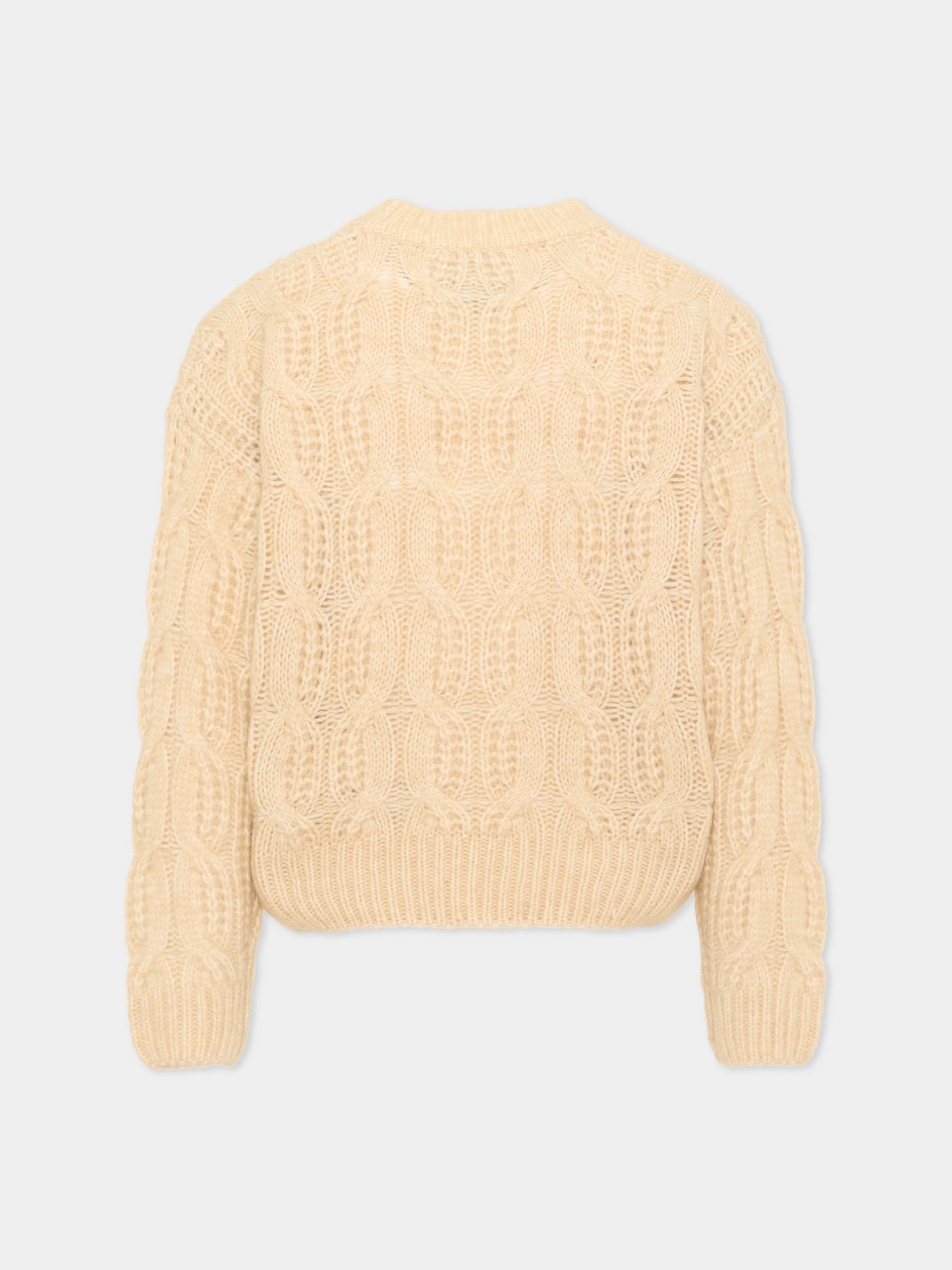 Maglione avorio per bambina a trecce,Scotch&soda,183491 260