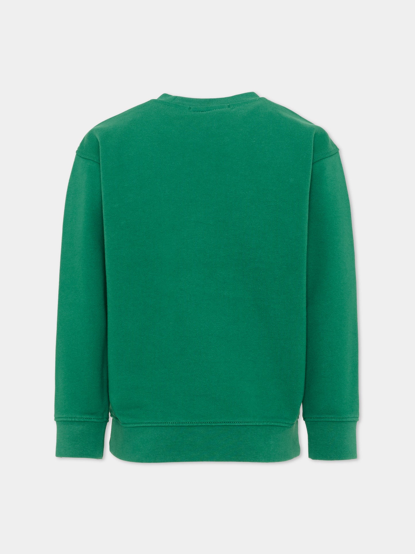 Felpa verde per bambino con stampa,Scotch&soda,183328 300