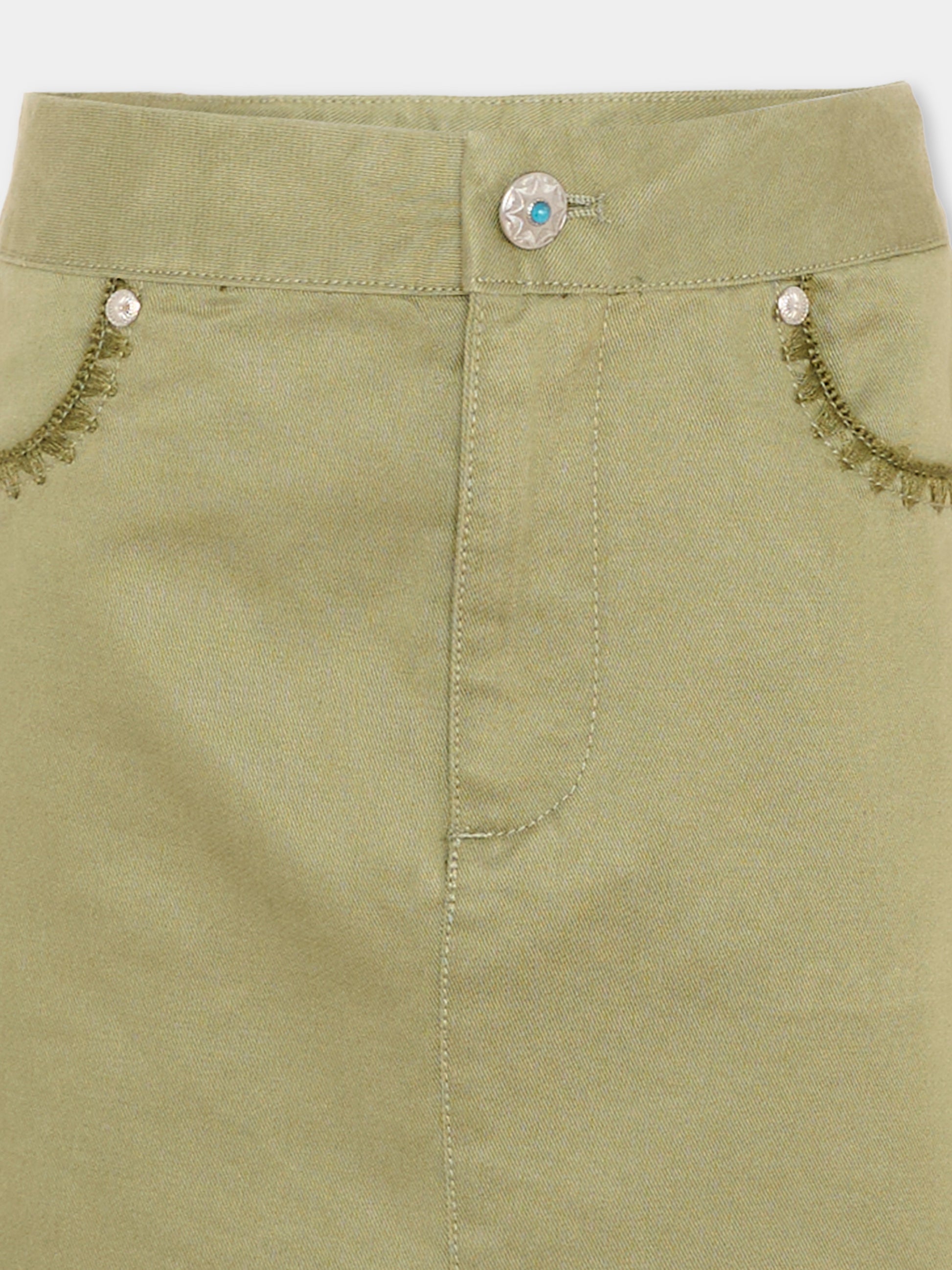 Gonna verde per bambina con tasche,Scotch&soda,182038 300