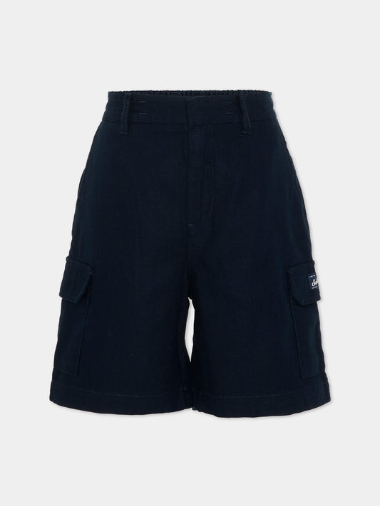 Shorts casual blu per bambini cargo,Scotch&soda,183164 401