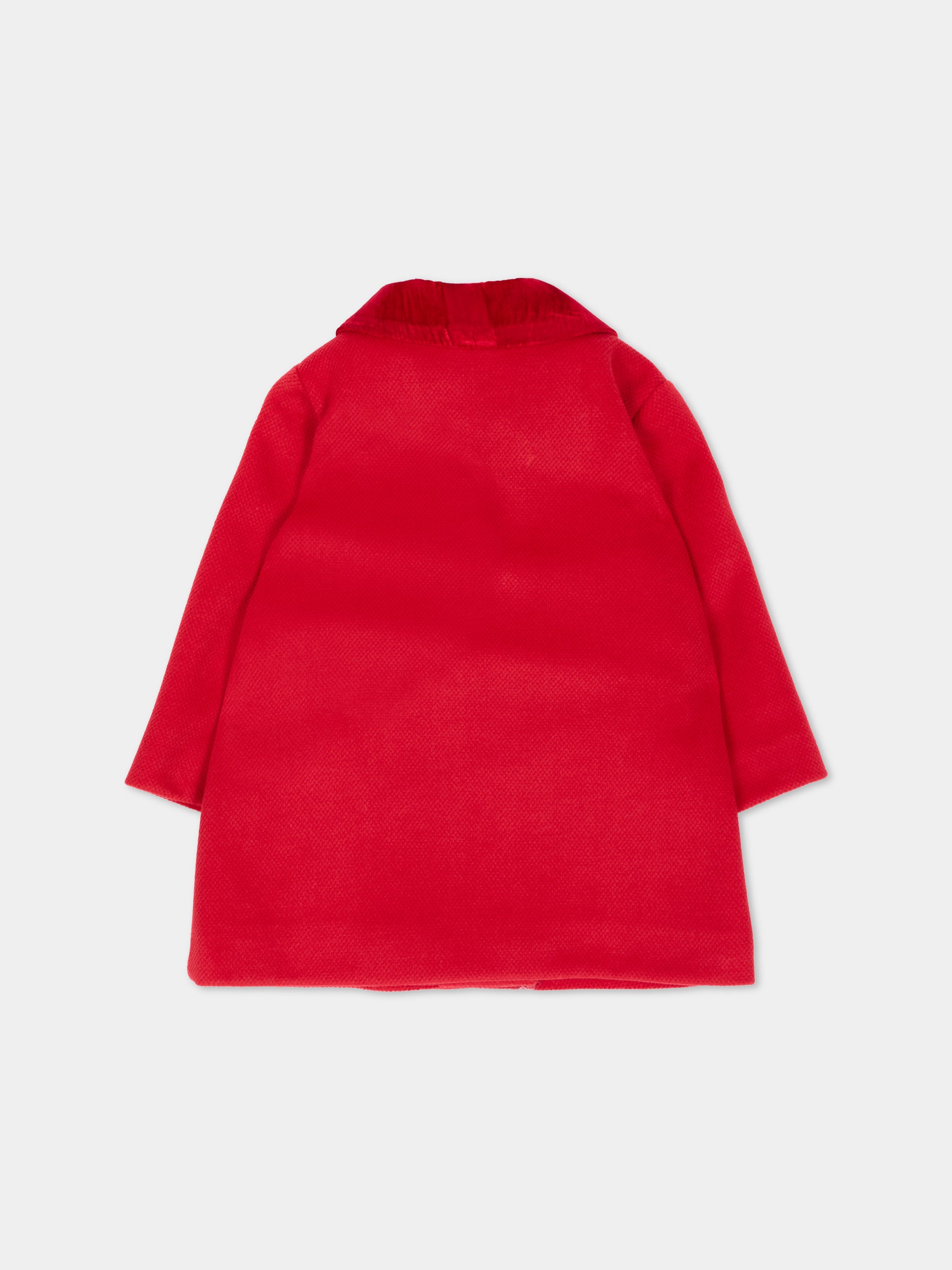 Cappotto rosso per neonata doppiopetto,Nanán,I26417RS