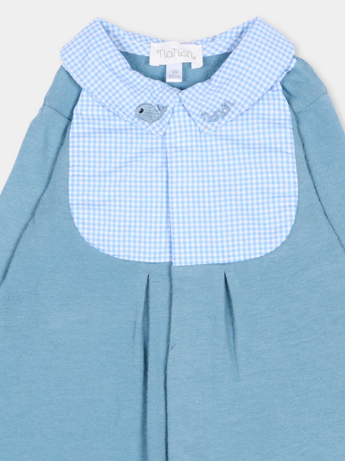 Tutina azzurra per neonato con logo,Nanán,I26173A