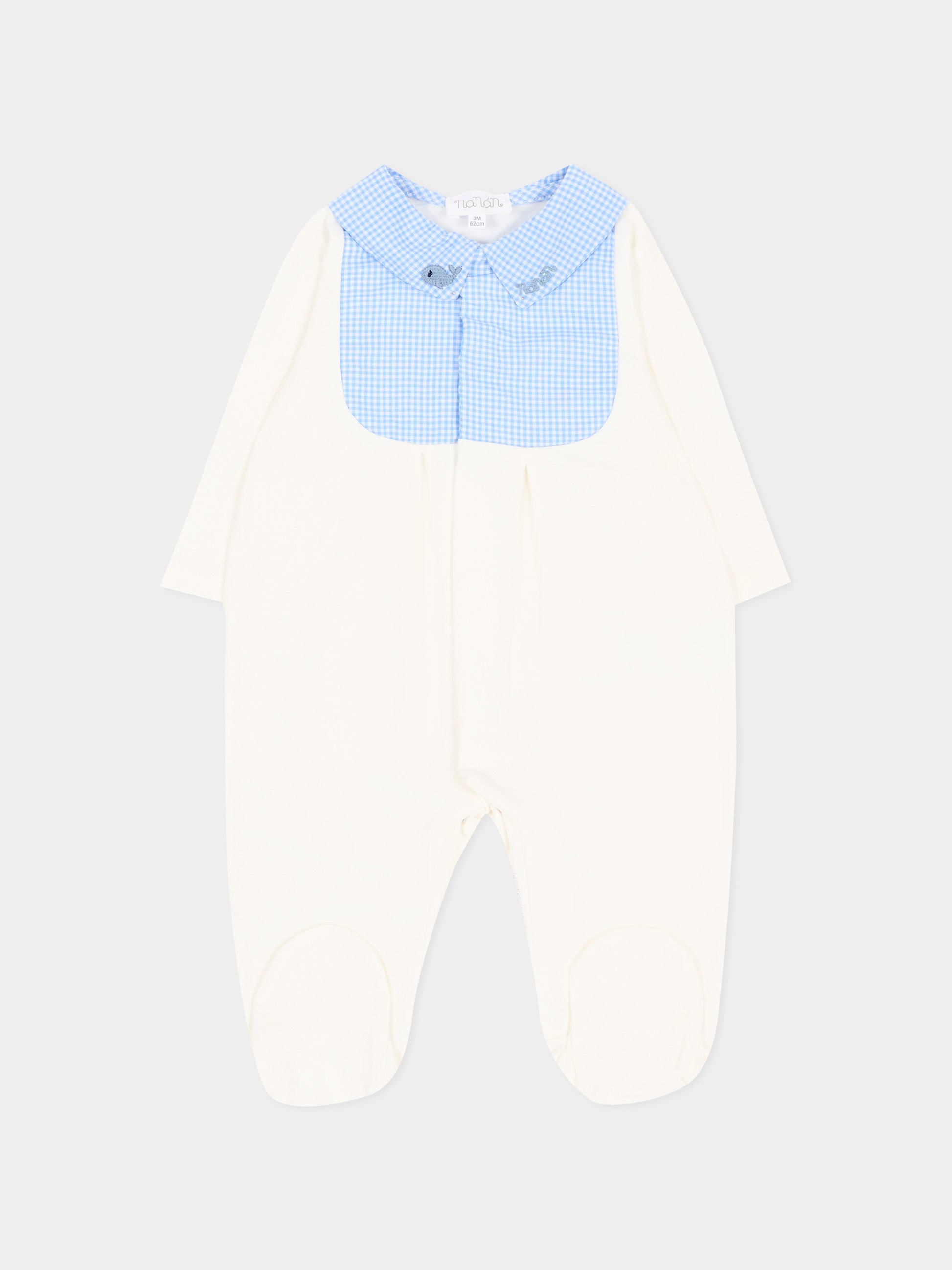 Tutina avorio per neonato con logo,Nanán,I26173OW