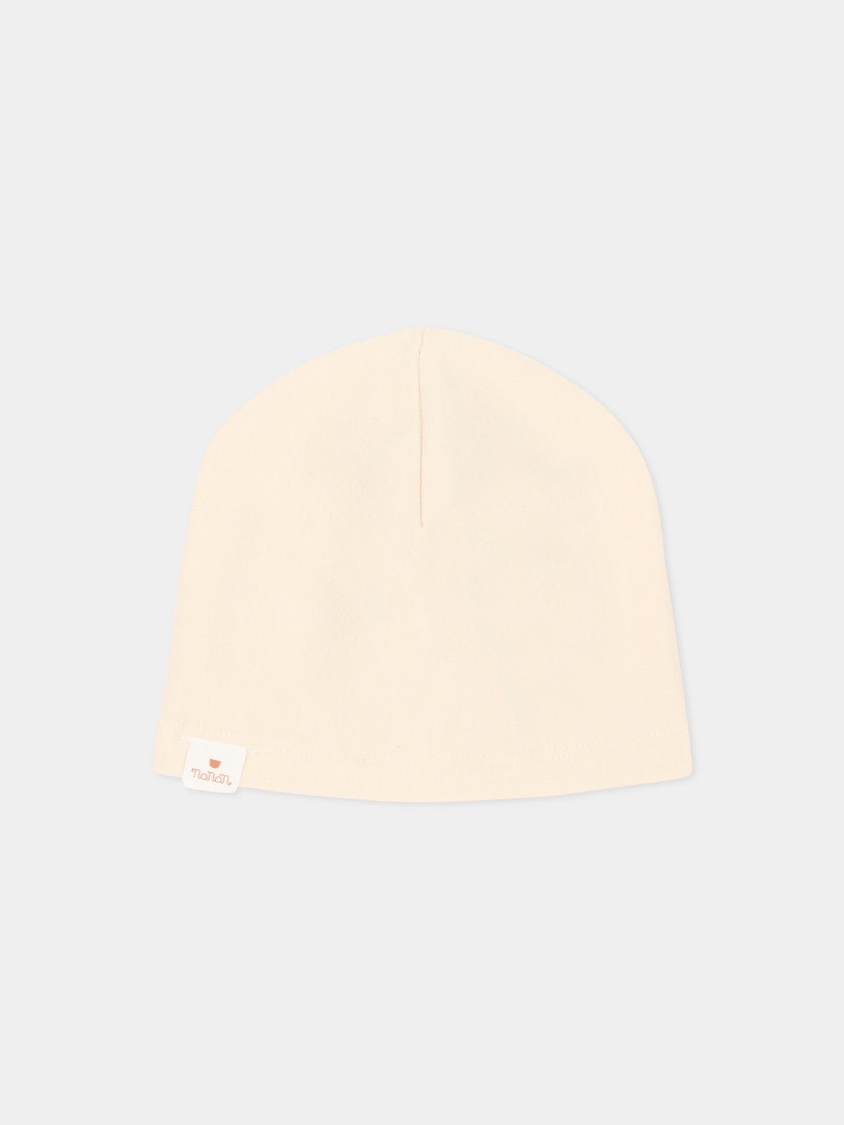 Cappello per neonato beige con logo,Nanán,I26168BE