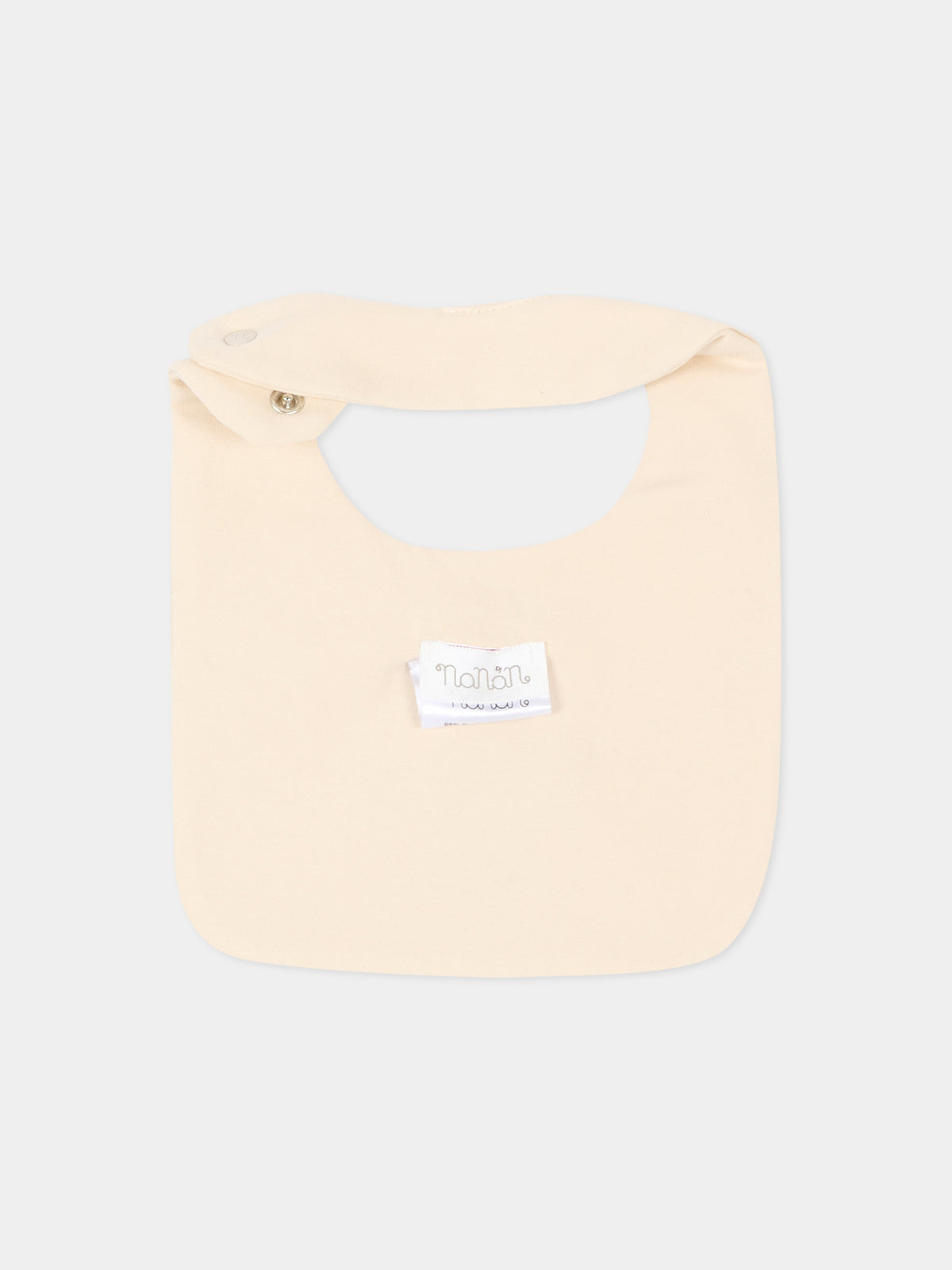 Bavaglino beige per neonati con orsetto,Nanán,I26169BE