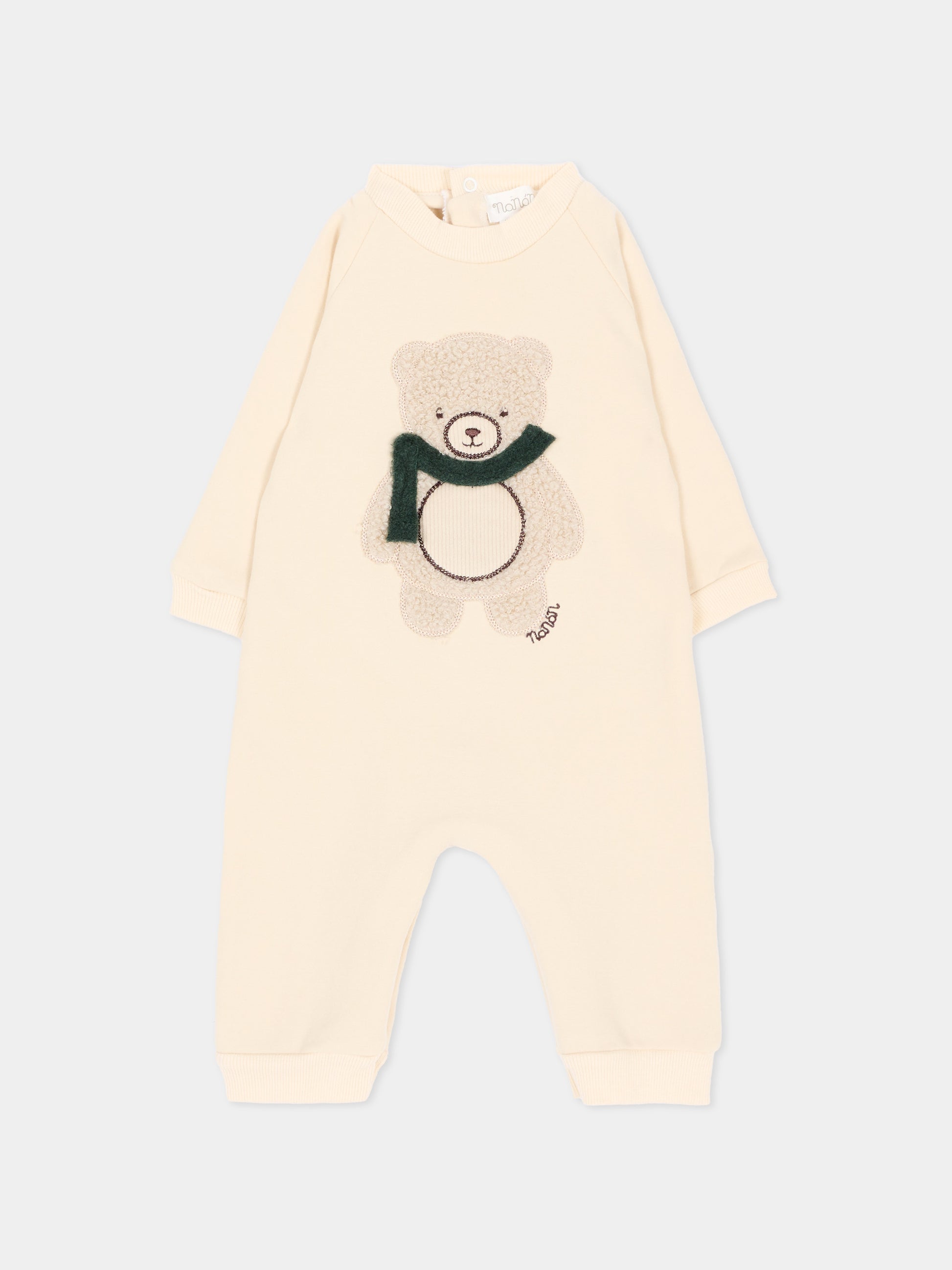 Tutina beige per neonati con orsetto,Nanán,I26166BE