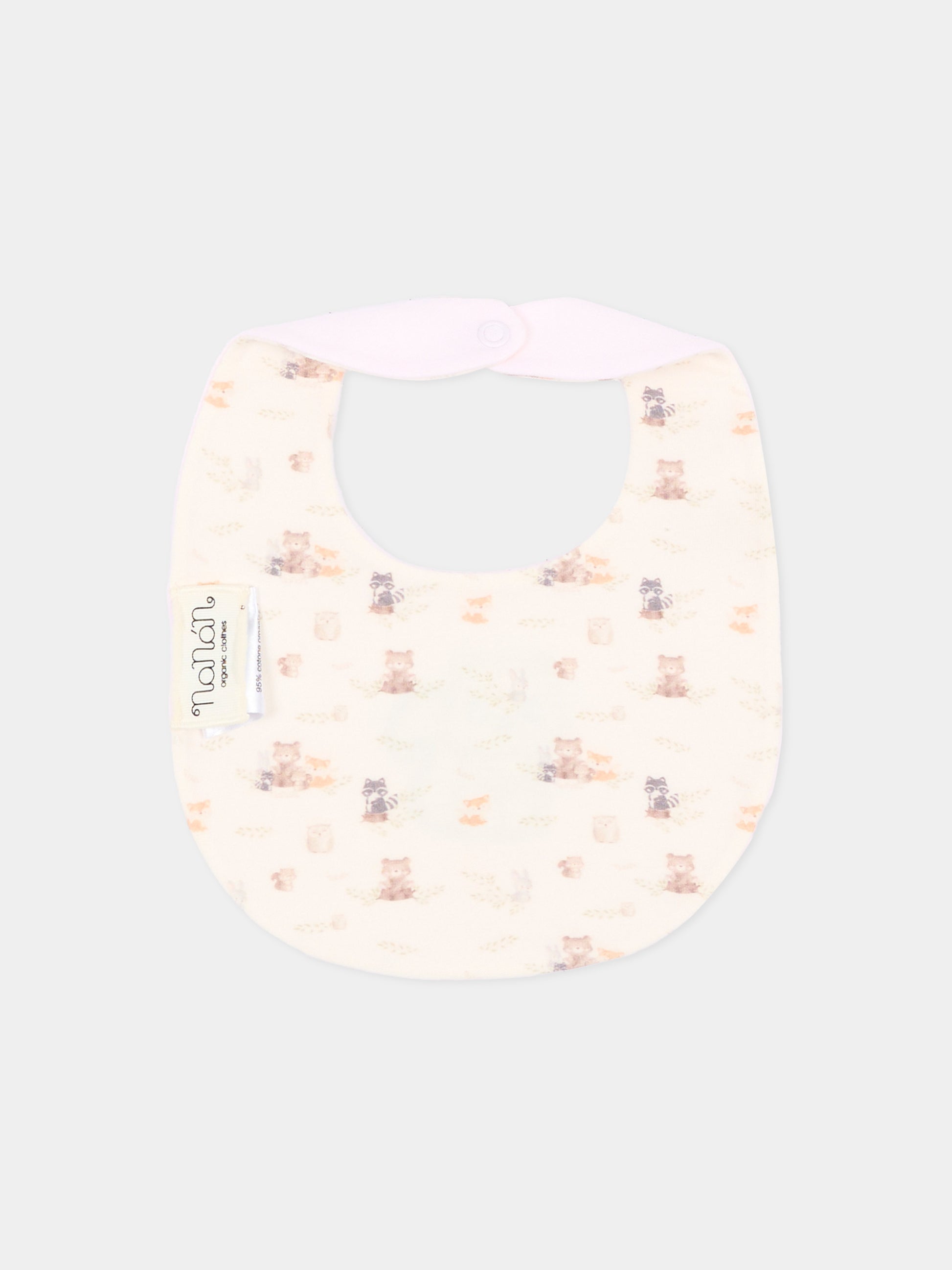 Bavaglino rosa per neonata con scoiattolo,Nanán,I26021R