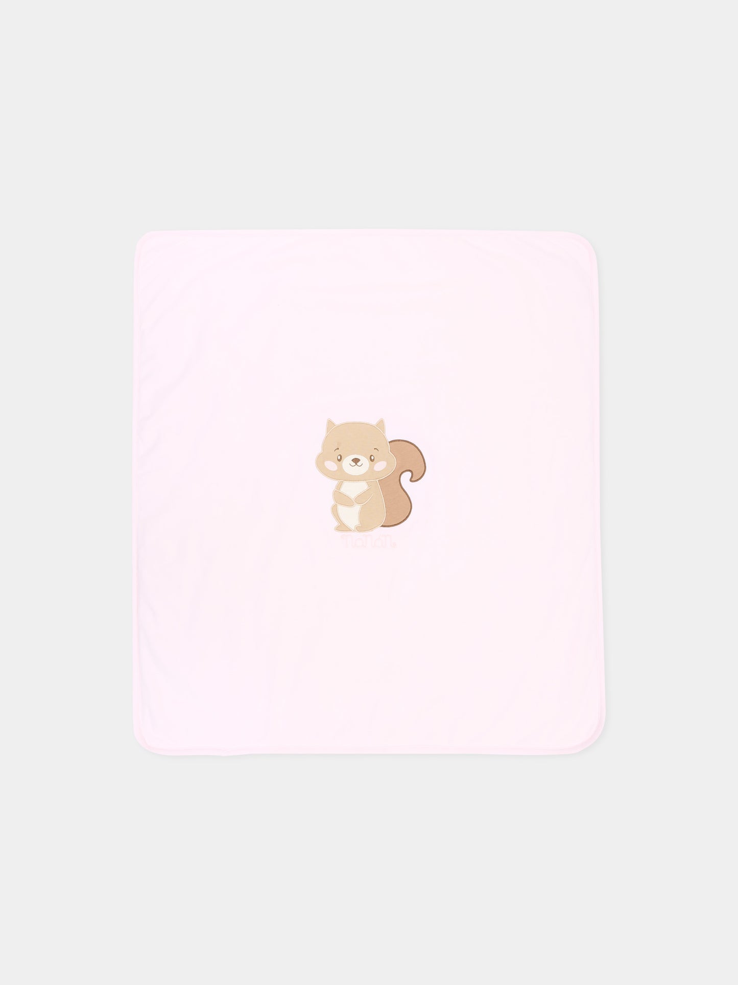 Coperta rosa per neonata con scoiattolo,Nanán,I26022R