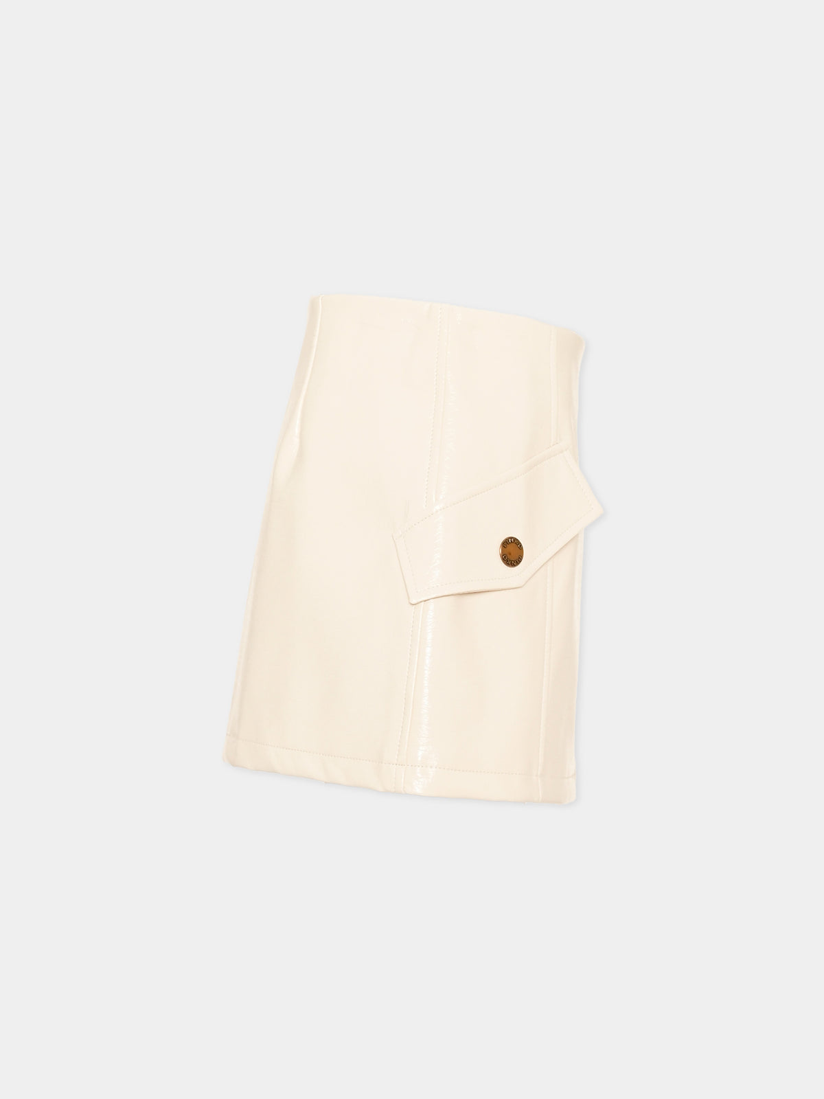 Gonna avorio con zip per bambina,Pinko,KFGO027 0 PE022 0020