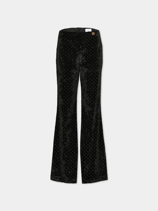 Leggings nero per bambina con logo,Pinko,KFPA090 0 JT004 N000