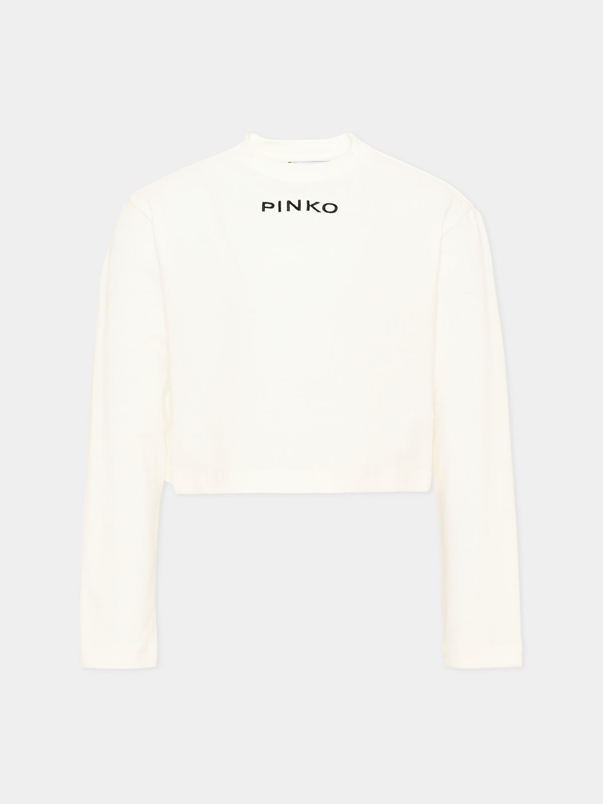 T-shirt a manica lunga avorio per bambina,Pinko,KFTS070 C JE018 0905