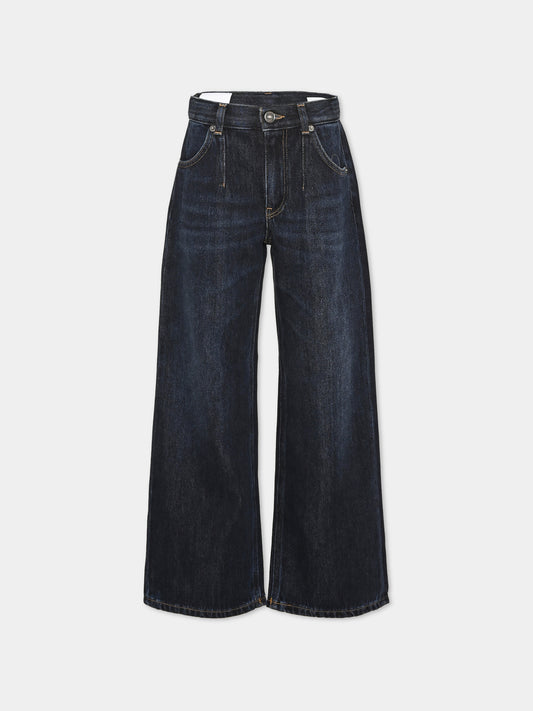 Jeans denim per bambina ampio,Dondup Kids,DFPA228 C DS056 4000