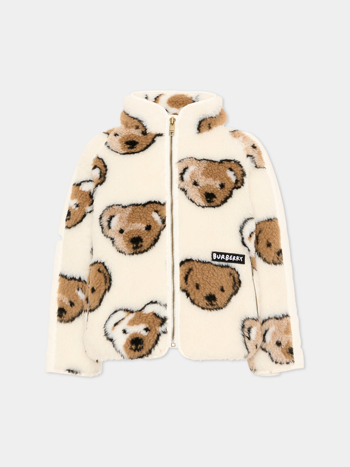 Ecopelliccia avorio per bambina,Burberry Kids,8131097 B7783