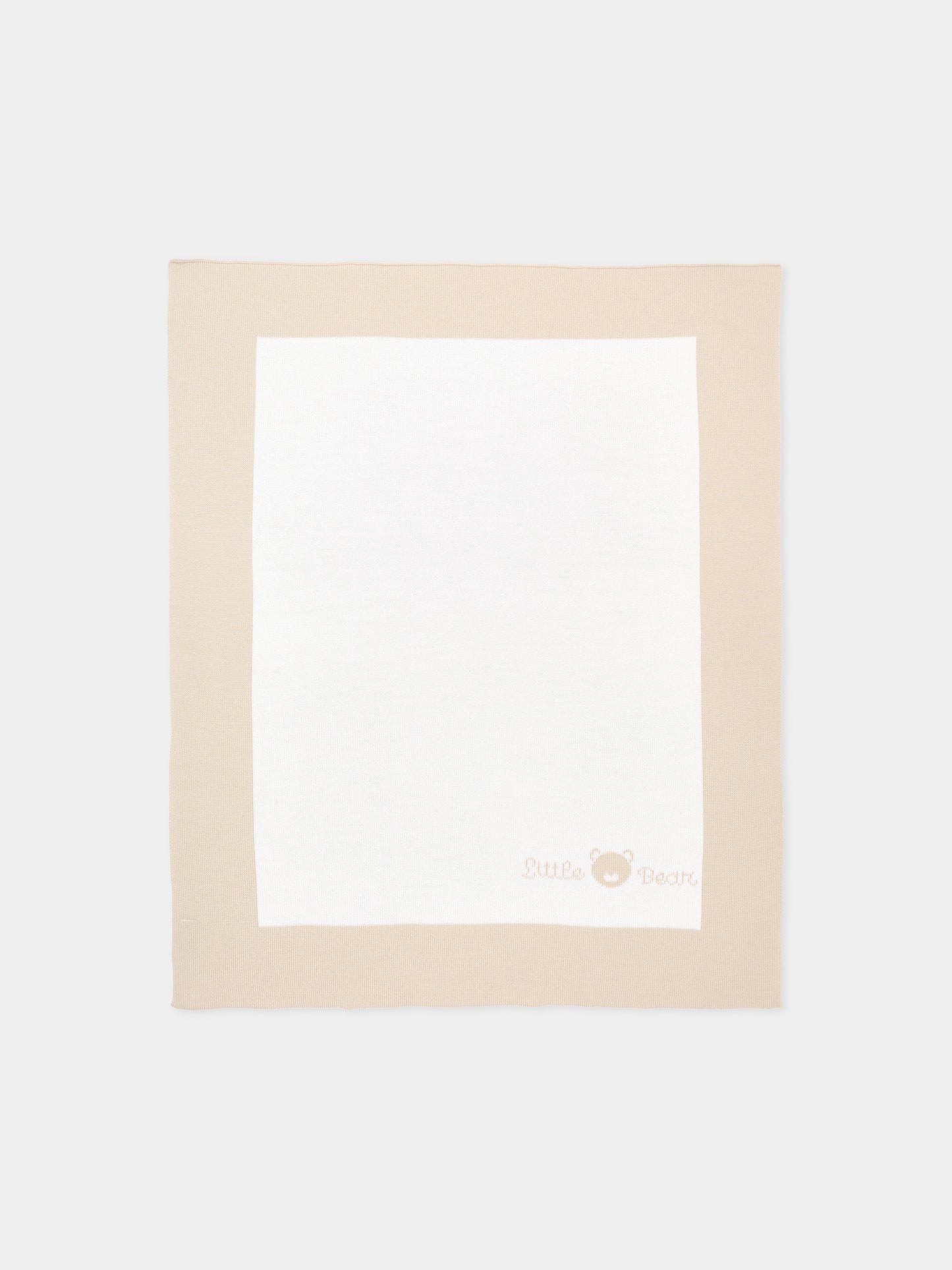 Coperta avorio per neonati con bordo,Little Bear,4100 BURRO/LATTE