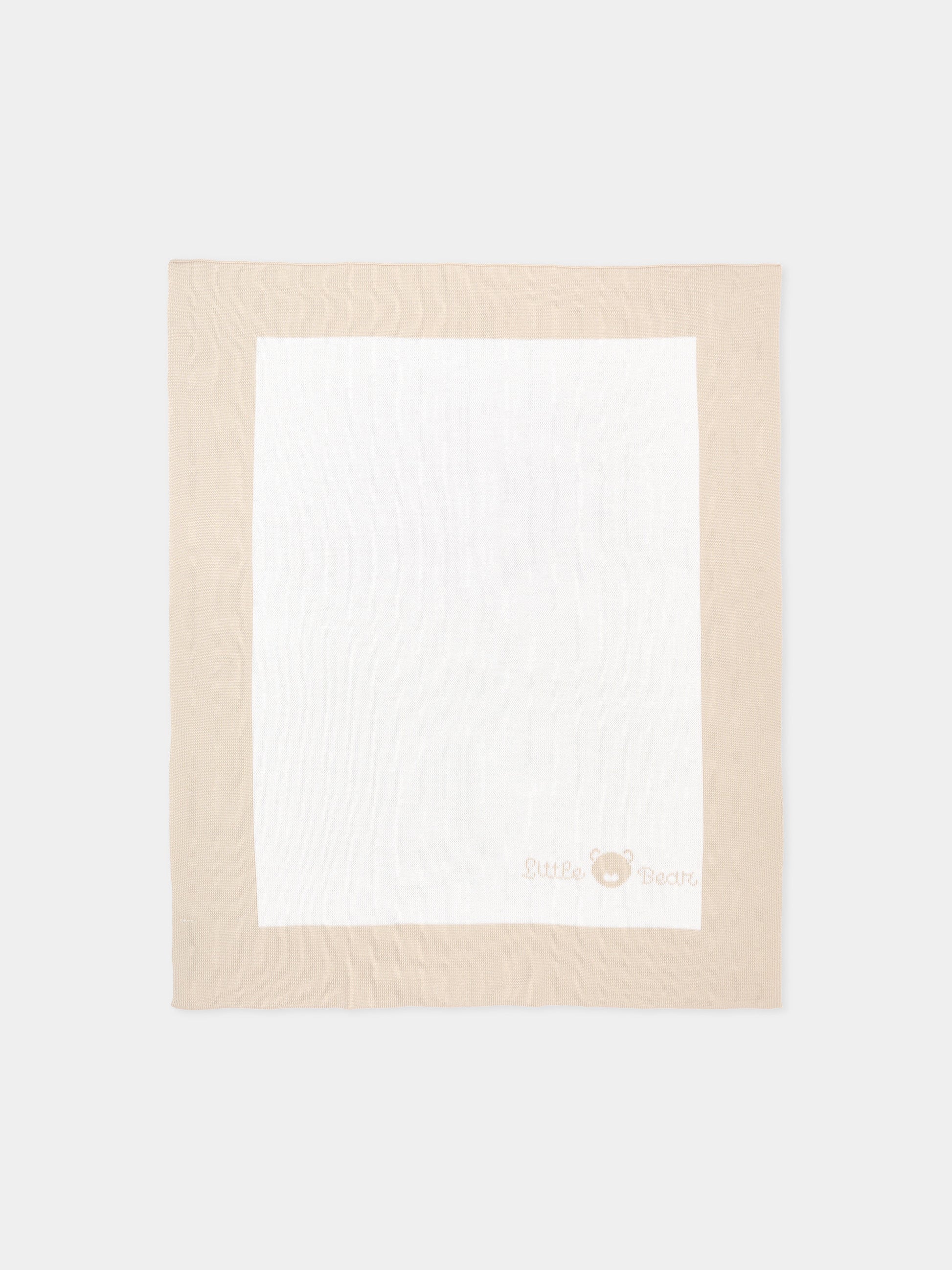 Coperta avorio per neonati con bordo,Little Bear,4100 BURRO/LATTE