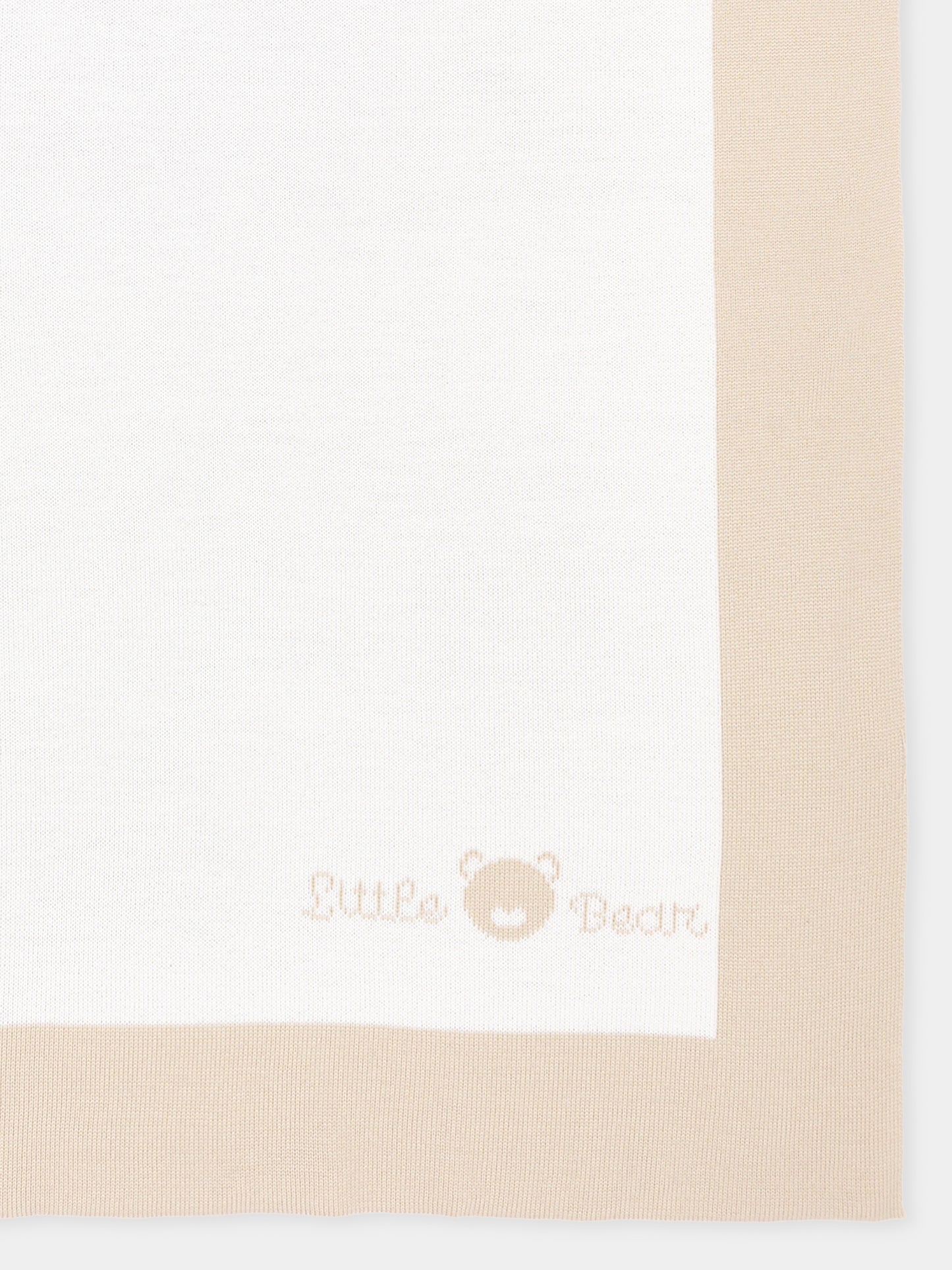 Coperta avorio per neonati con bordo,Little Bear,4100 BURRO/LATTE