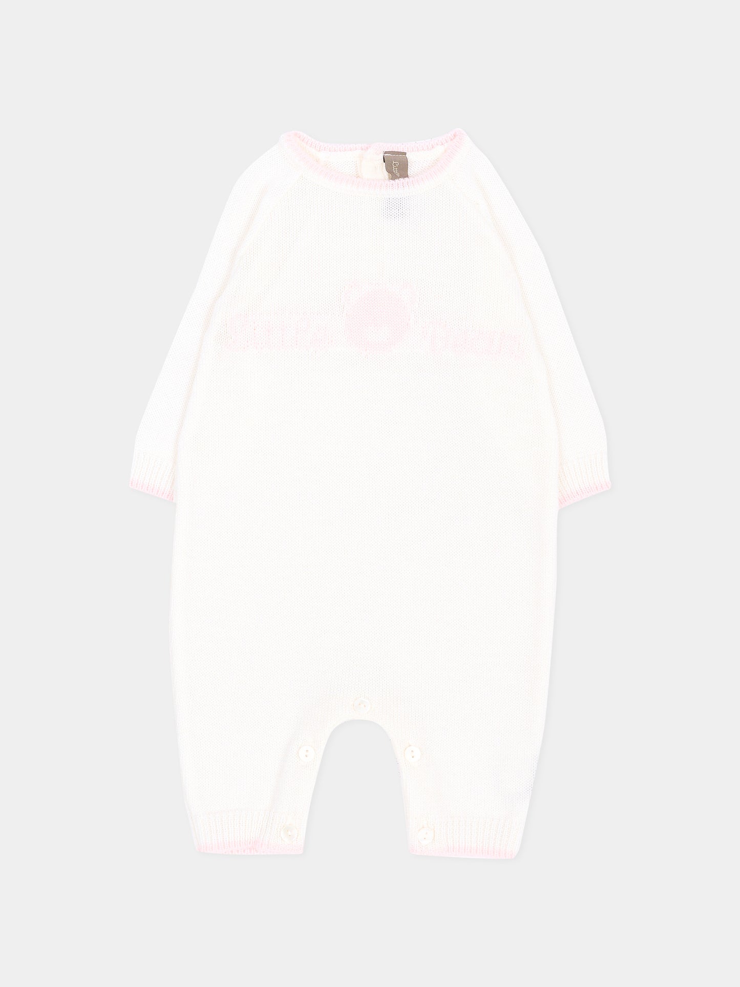 Tutina avorio per neonata con fiocco,Little Bear,4101 LATTE/CIPRIA