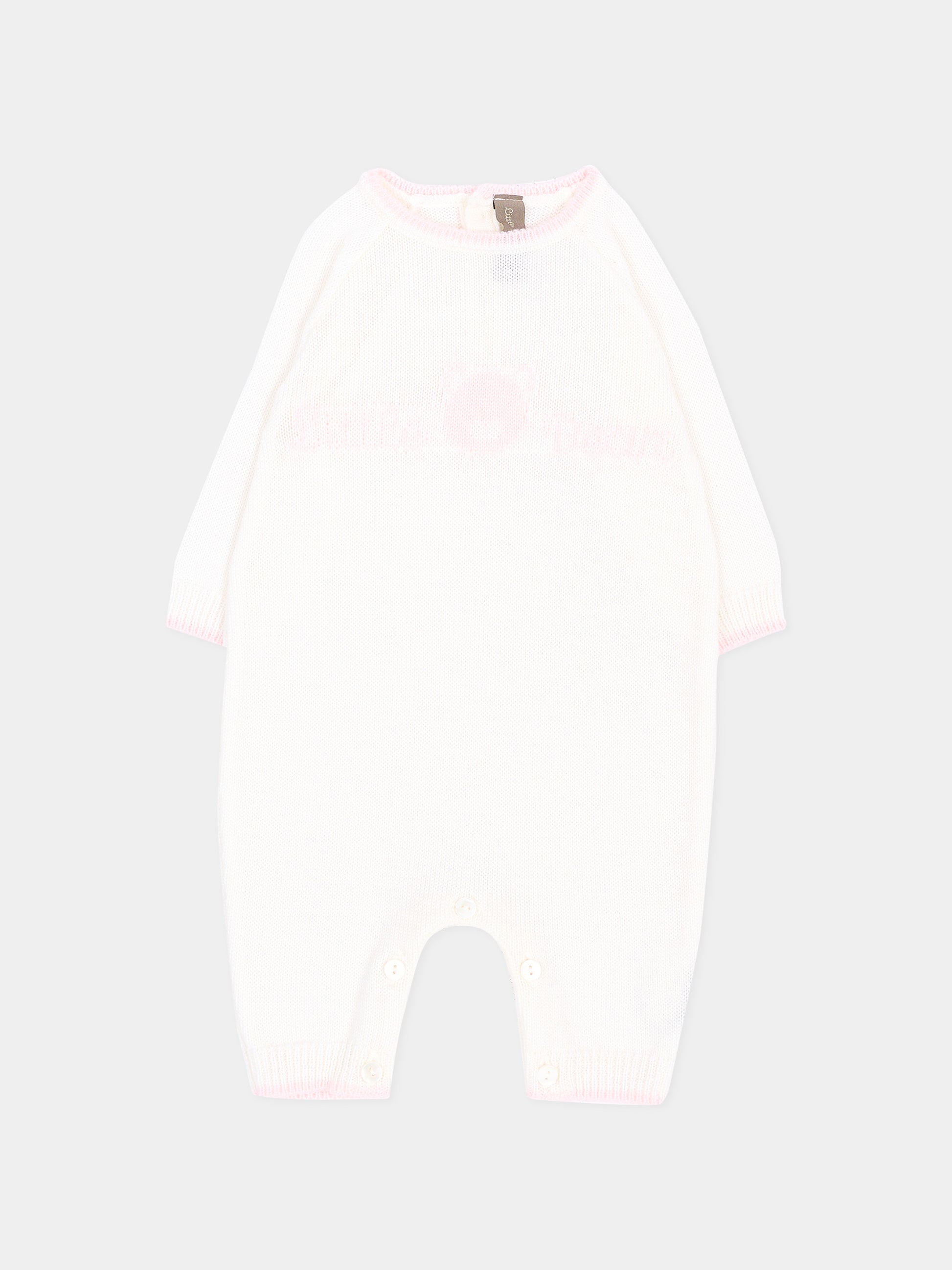 Tutina avorio per neonata con fiocco,Little Bear,4101 LATTE/CIPRIA