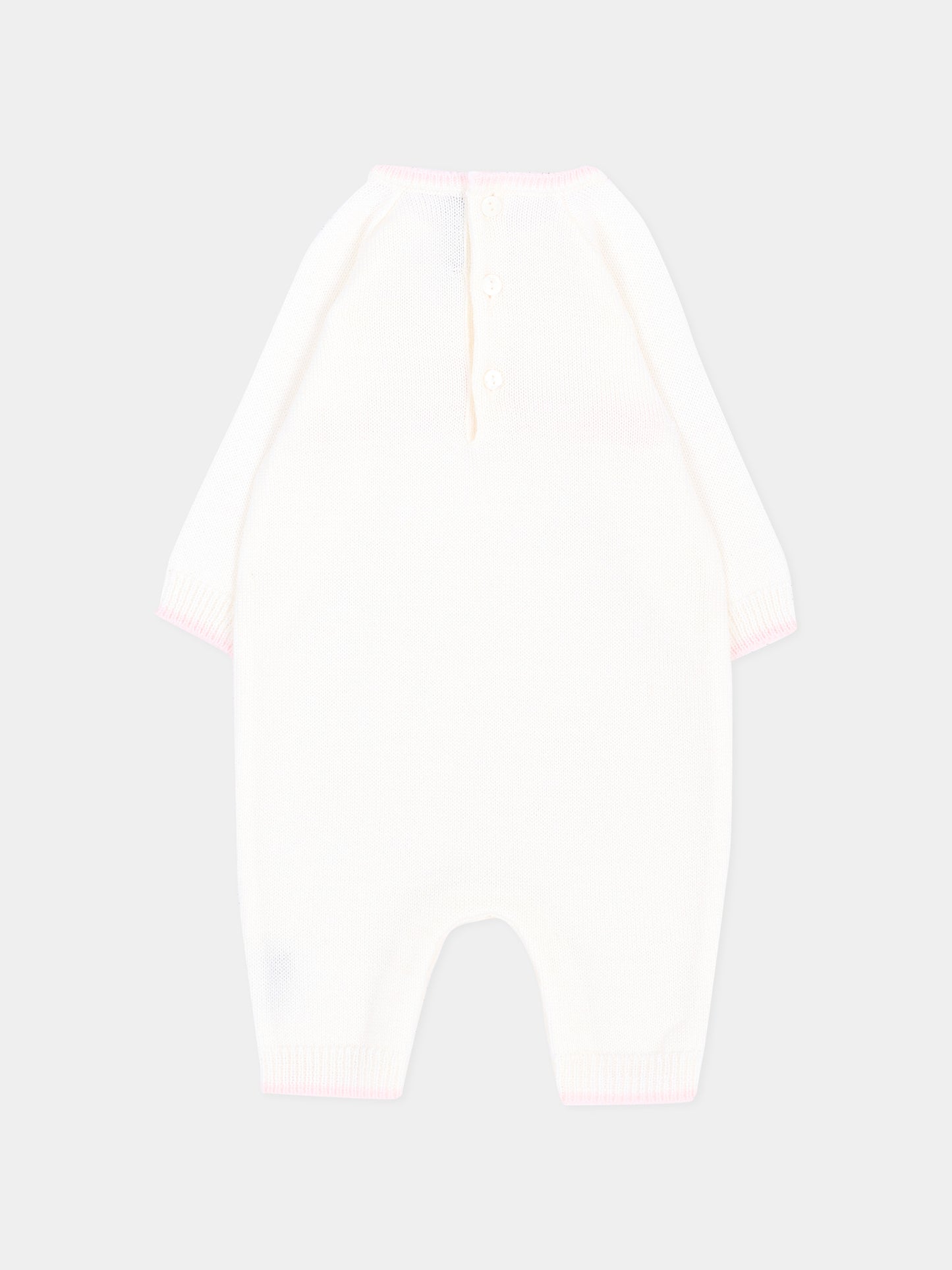 Tutina avorio per neonata con fiocco,Little Bear,4101 LATTE/CIPRIA