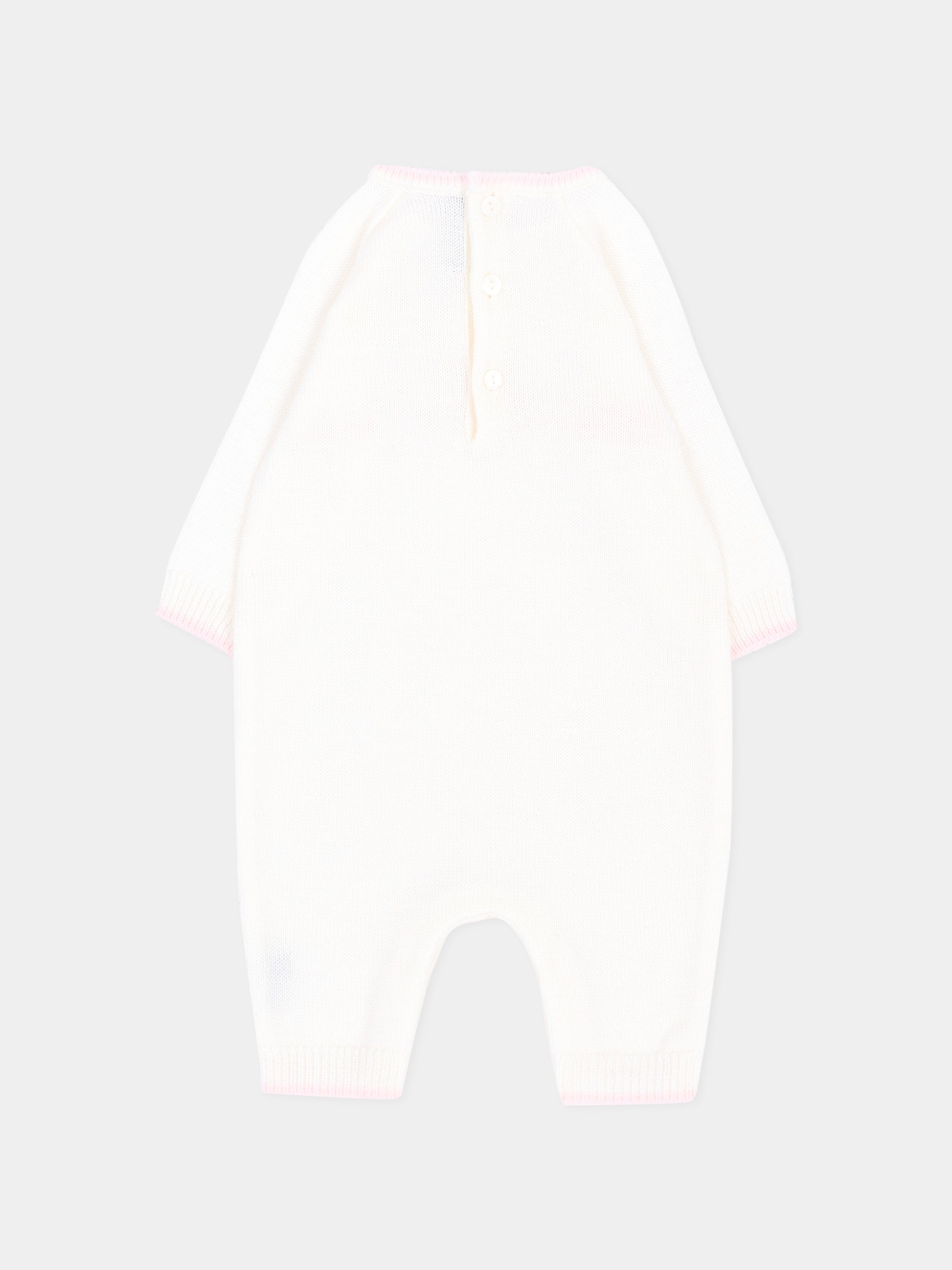 Tutina avorio per neonata con fiocco,Little Bear,4101 LATTE/CIPRIA