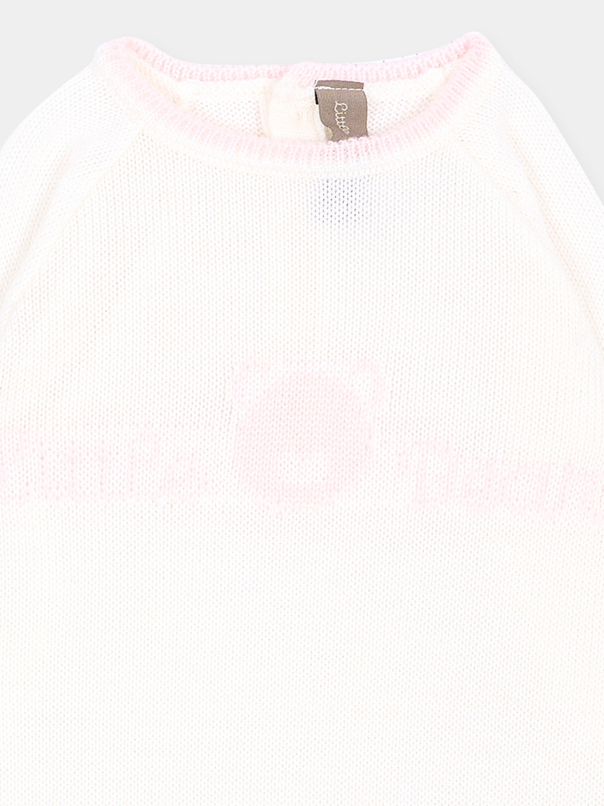 Tutina avorio per neonata con fiocco,Little Bear,4101 LATTE/CIPRIA