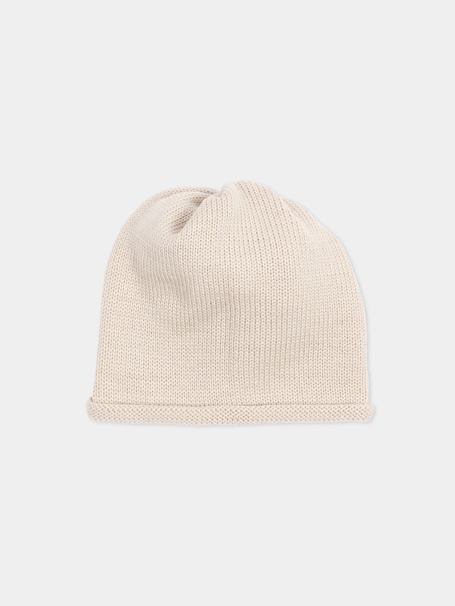 Cappello avorio per neonato in maglia,Little Bear,4128 BURRO