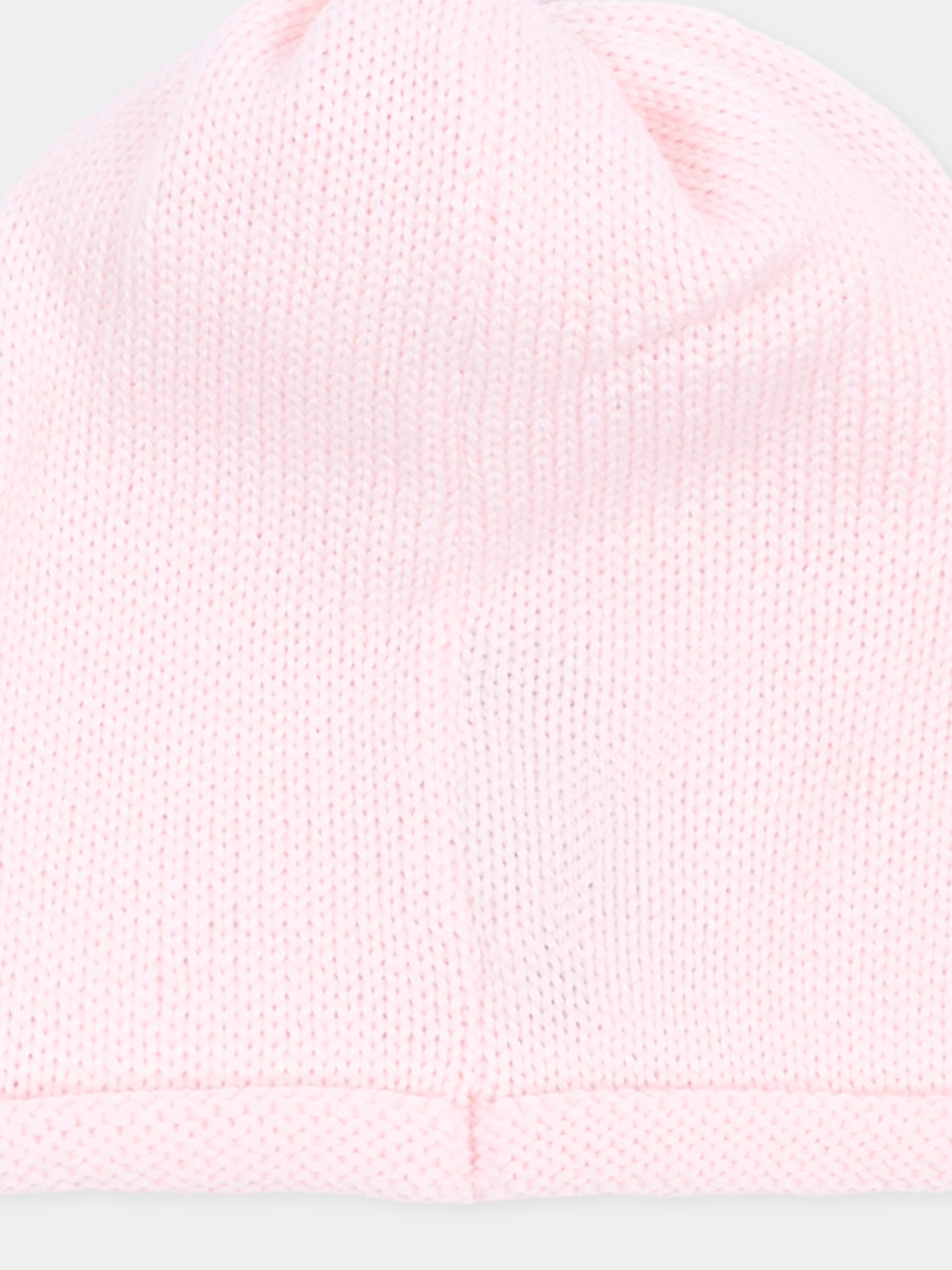 Cappellino rosa per neonata in maglia,Little Bear,4128 CIPRIA