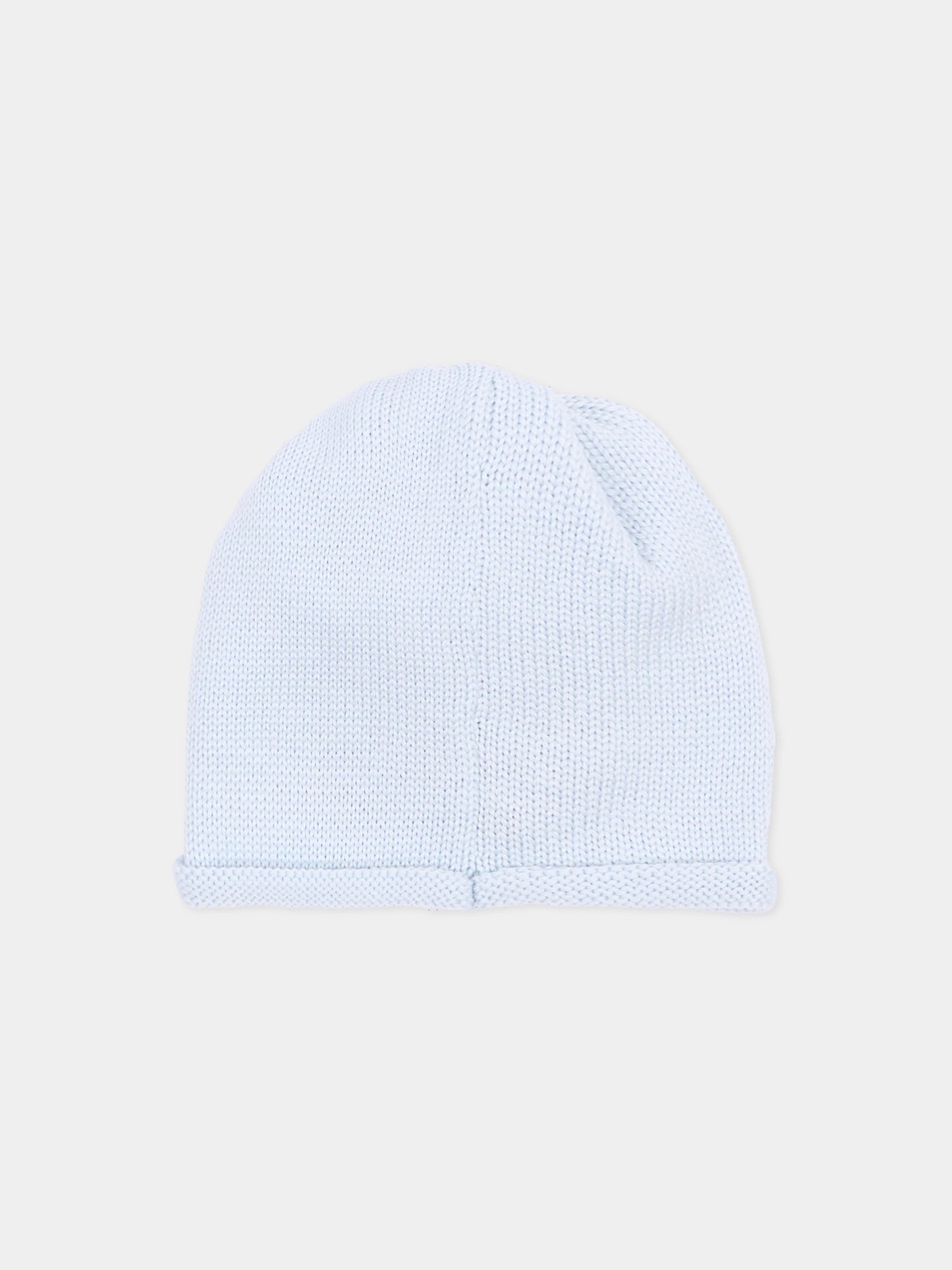 Cappello celeste per neonato in maglia,Little Bear,4128 CIELO
