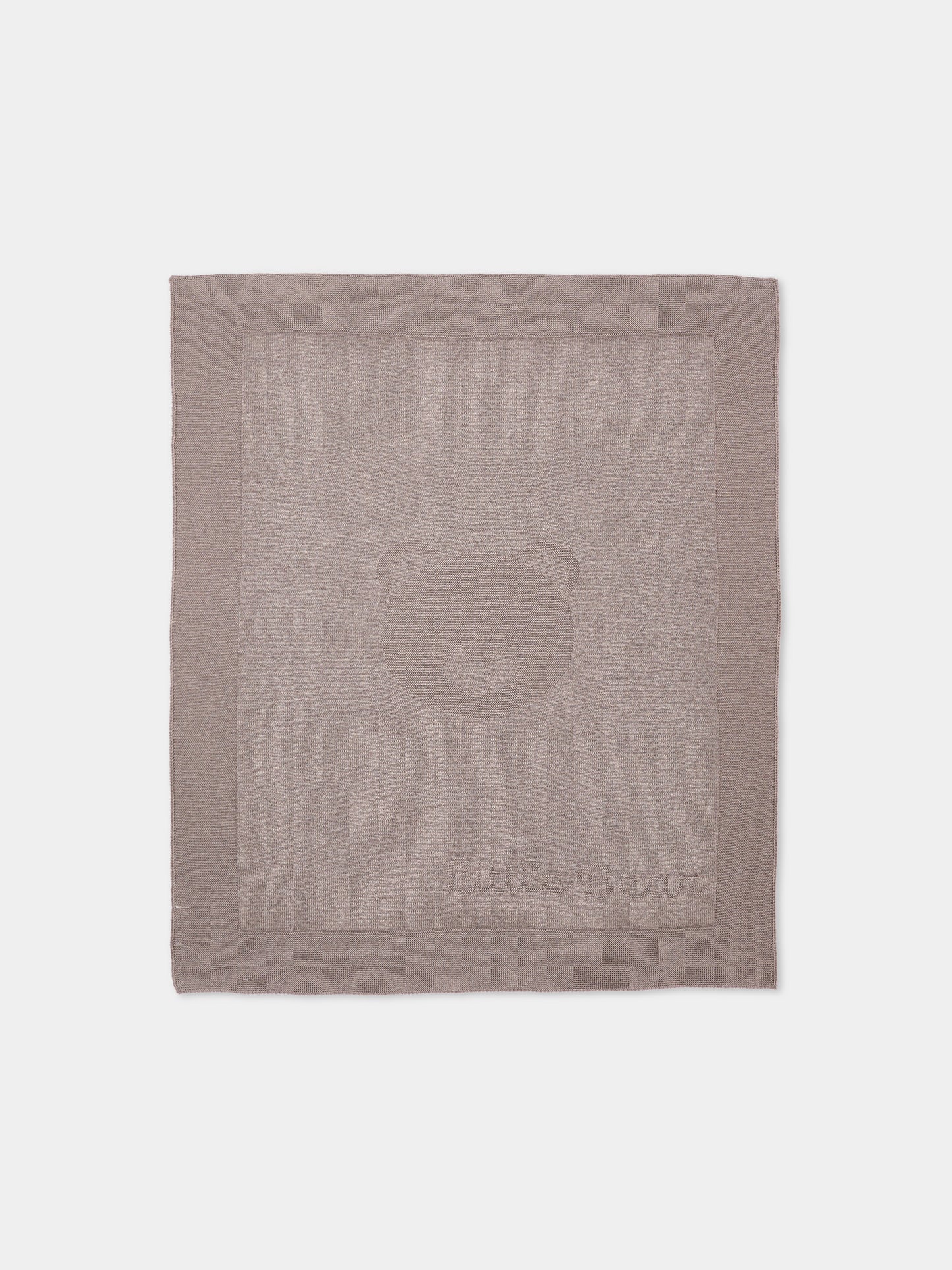 Copertina beige per neonato in maglia,Little Bear,4133 TORTORA