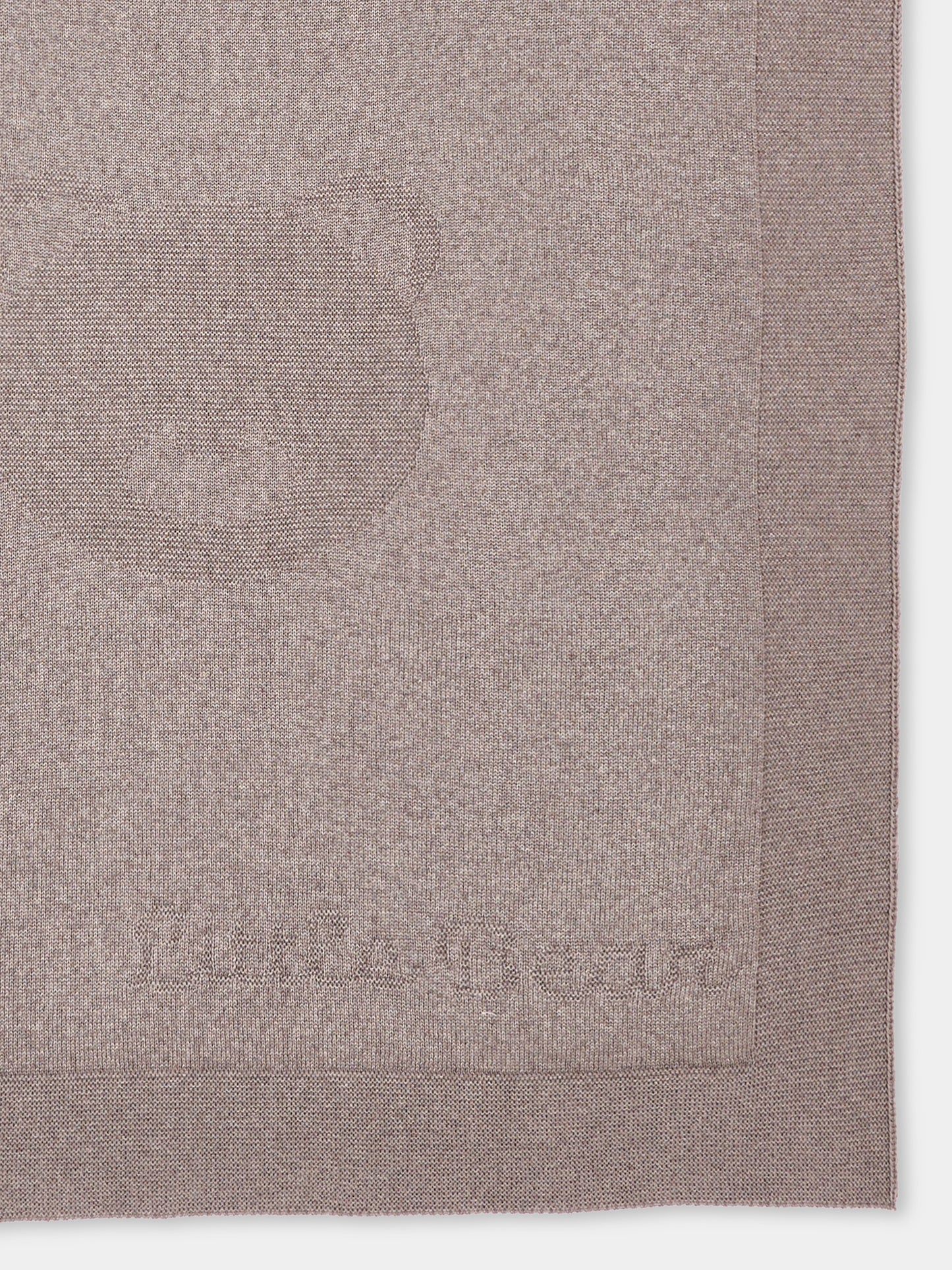 Copertina beige per neonato in maglia,Little Bear,4133 TORTORA