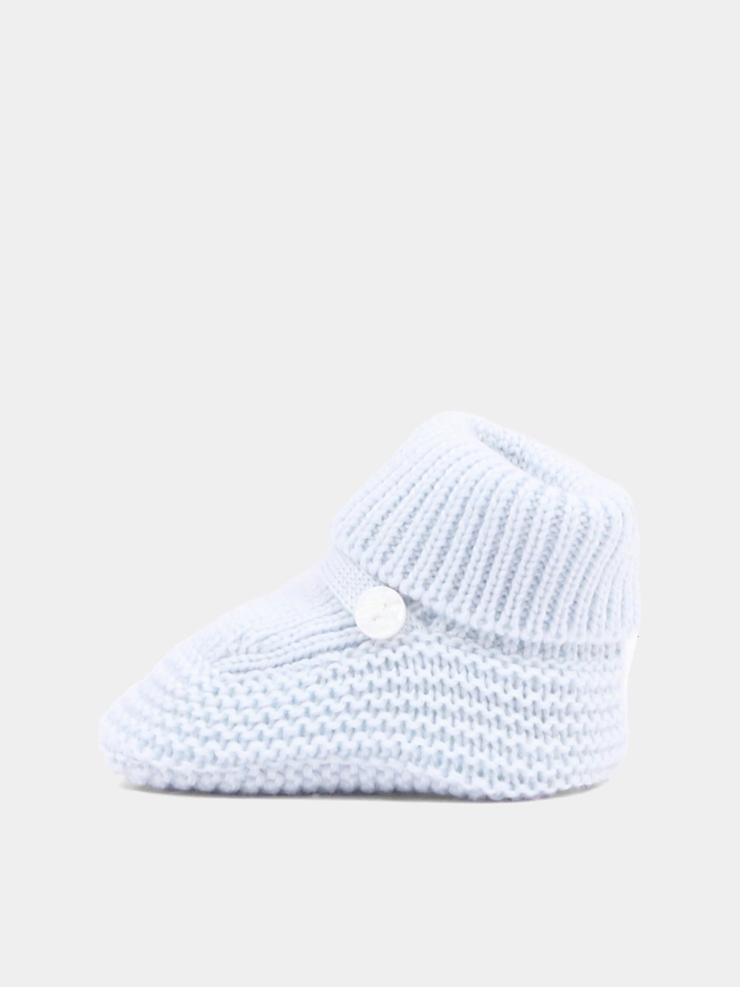Babbucce celeste per neonato in tricot,Little Bear,4129 CIELO
