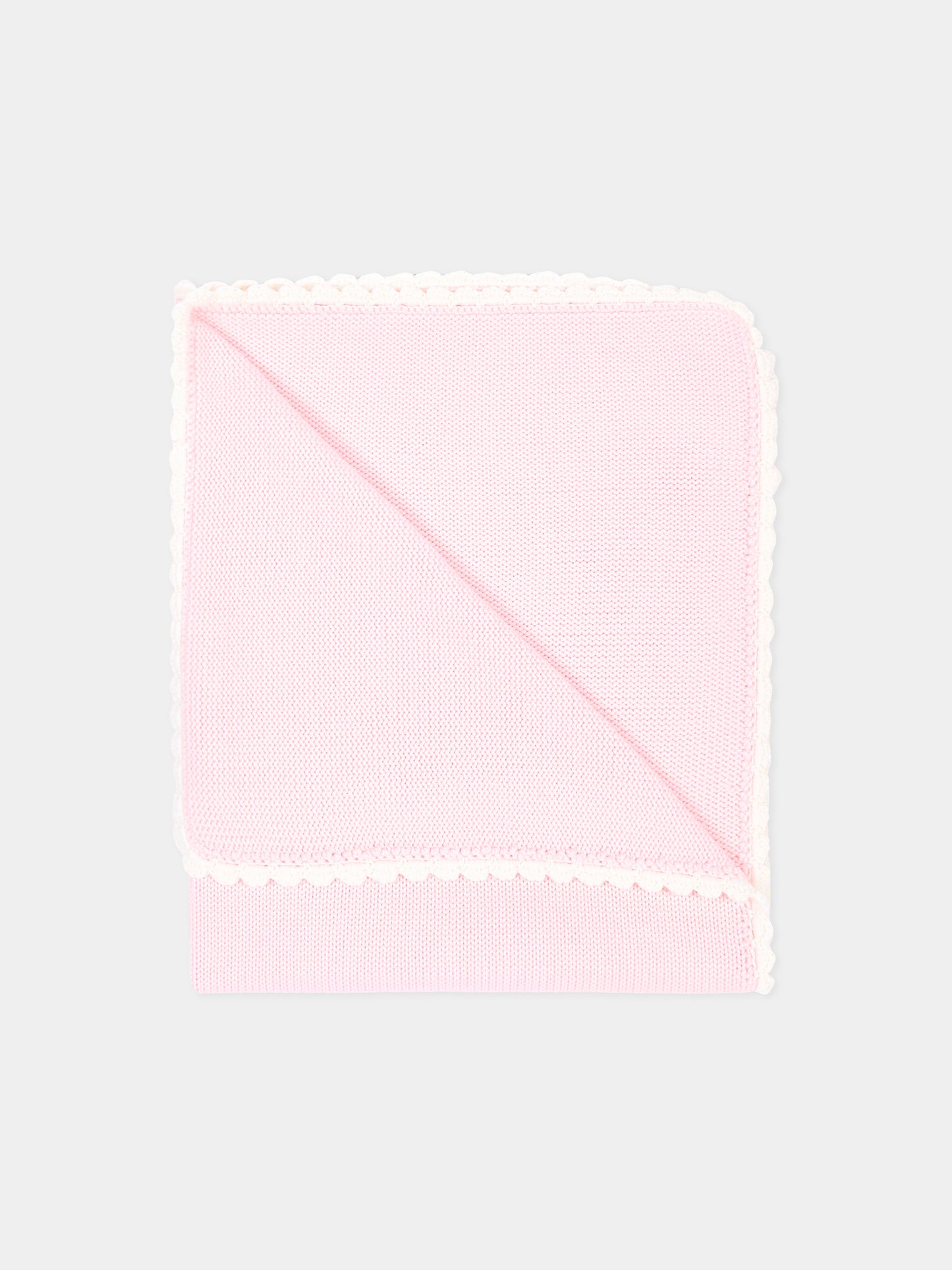Copertina rosa per neonata in maglia,Little Bear,4000 CIPRIA/LATTE