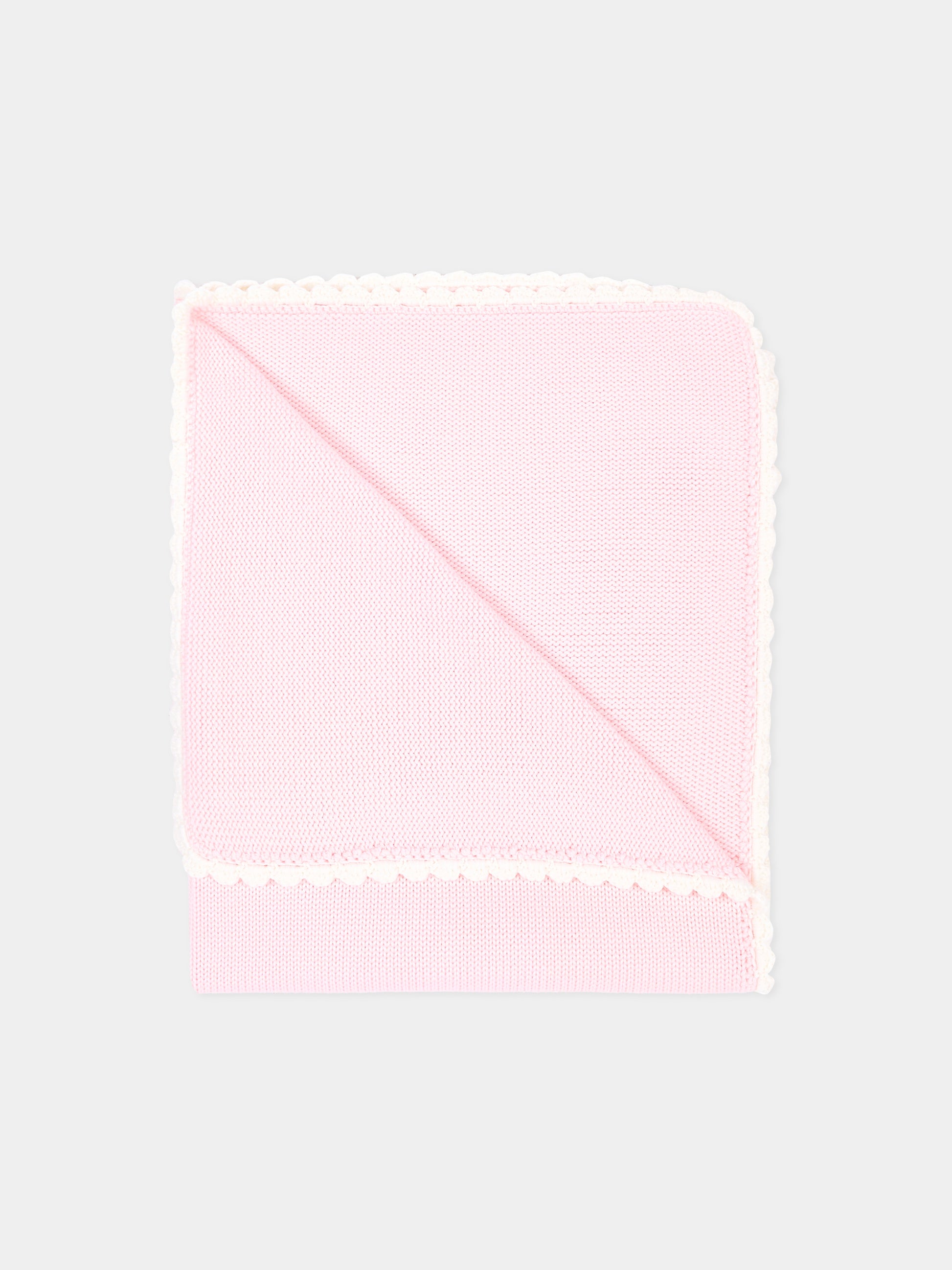 Copertina rosa per neonata in maglia,Little Bear,4000 CIPRIA/LATTE