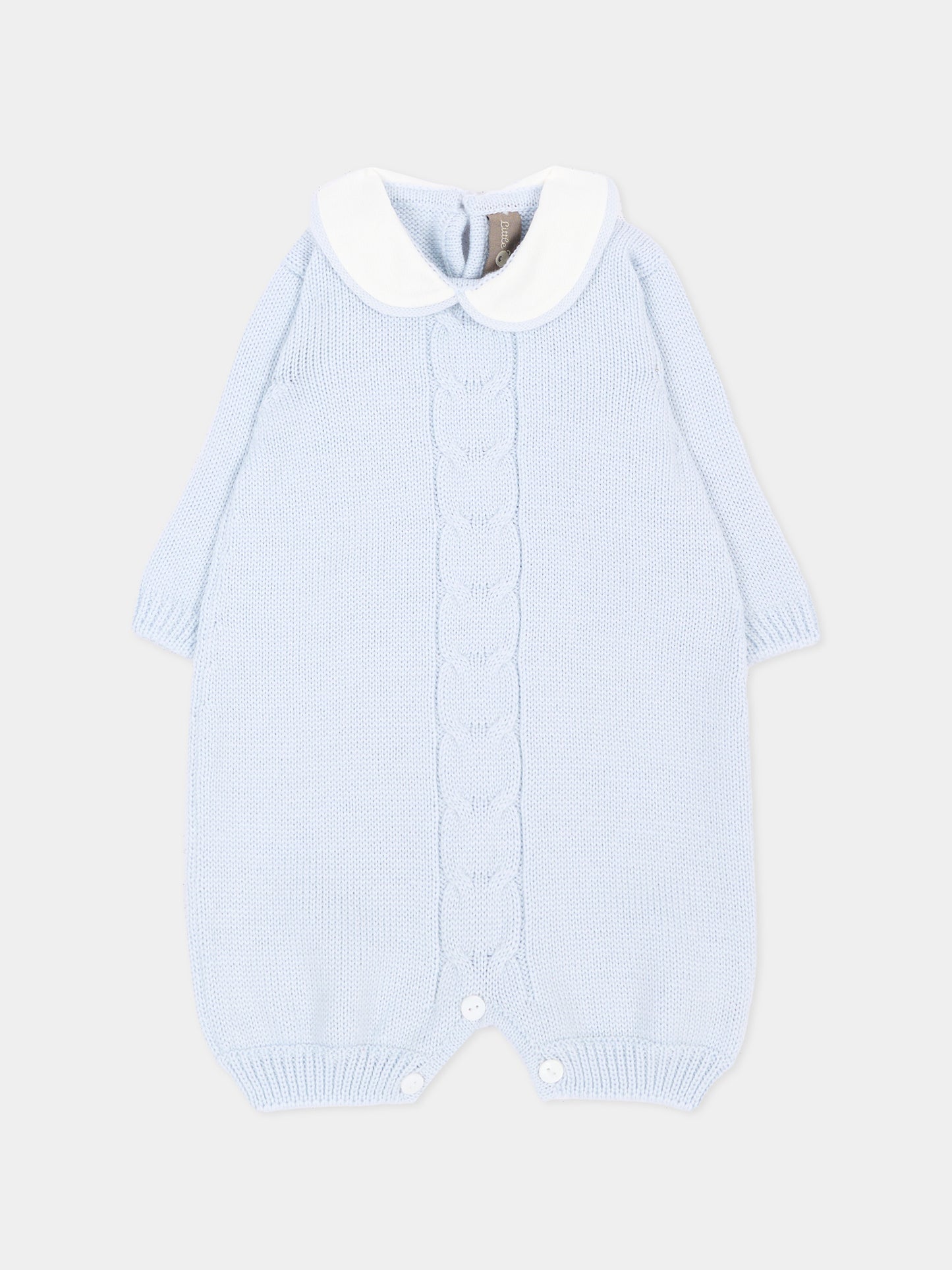 Tutina celeste per neonato con colletto,Little Bear,4011 CIELO