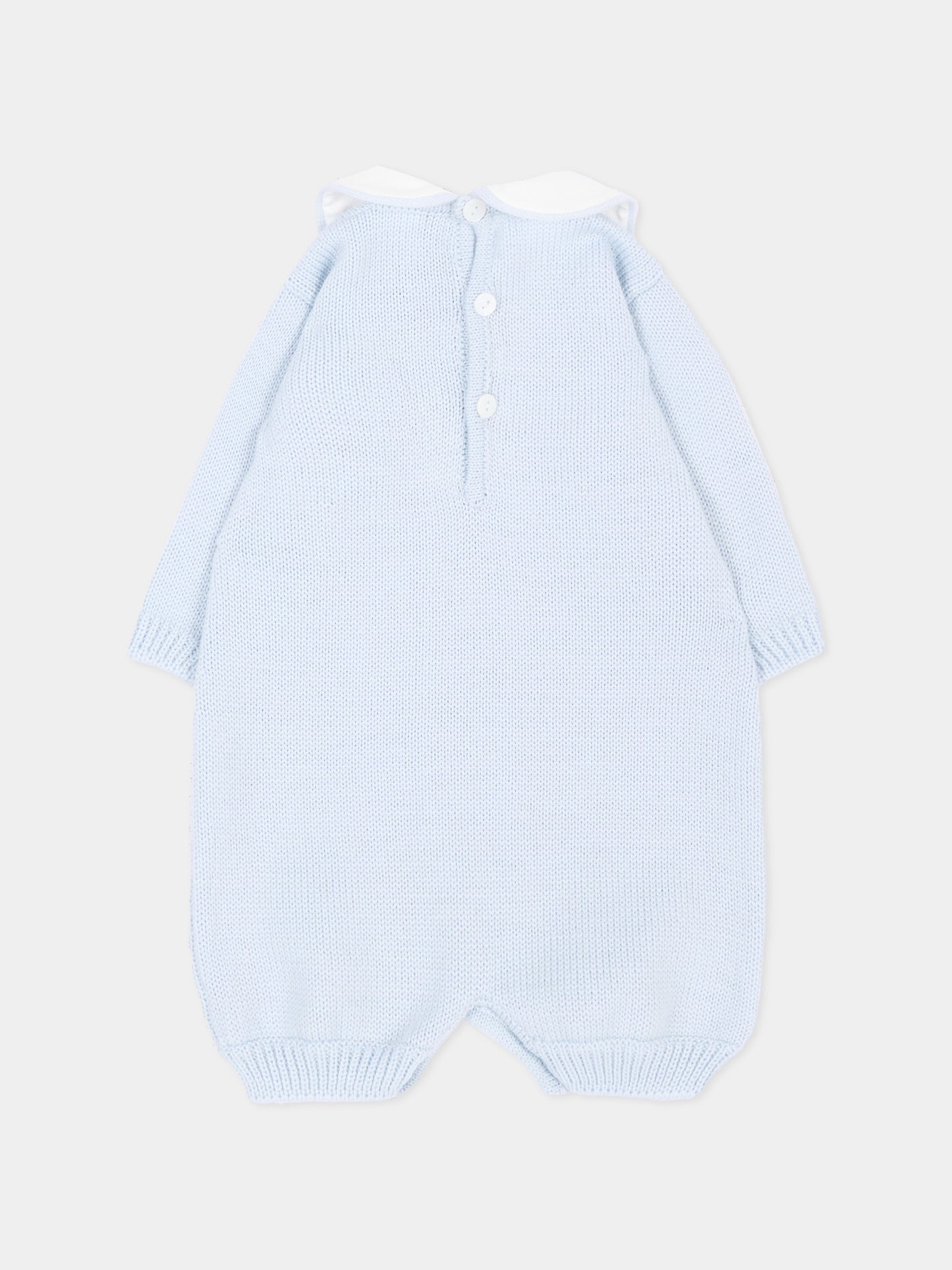 Tutina celeste per neonato con colletto,Little Bear,4011 CIELO