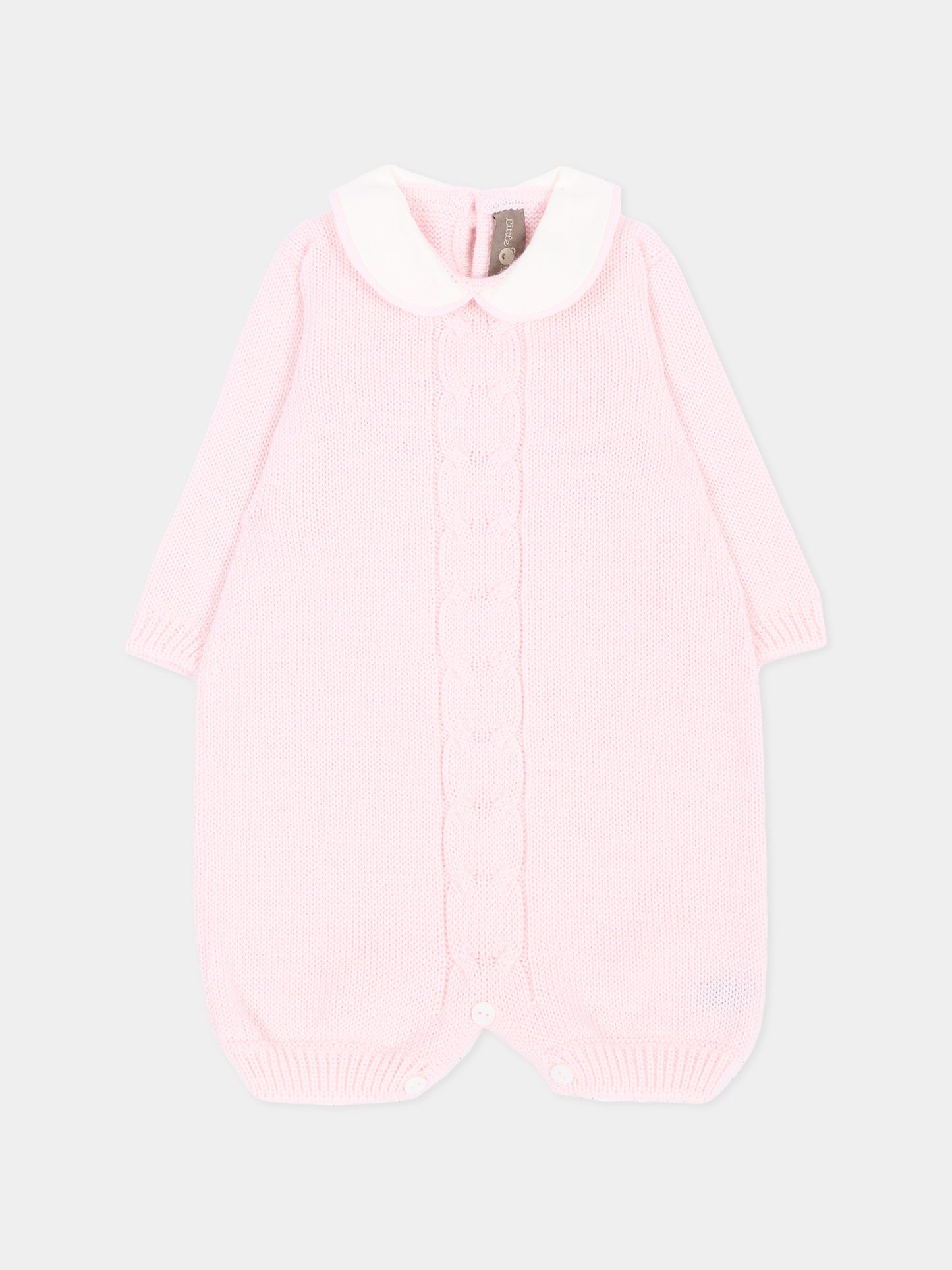 Tutina rosa per neonata in maglia,Little Bear,4011 CIPRIA