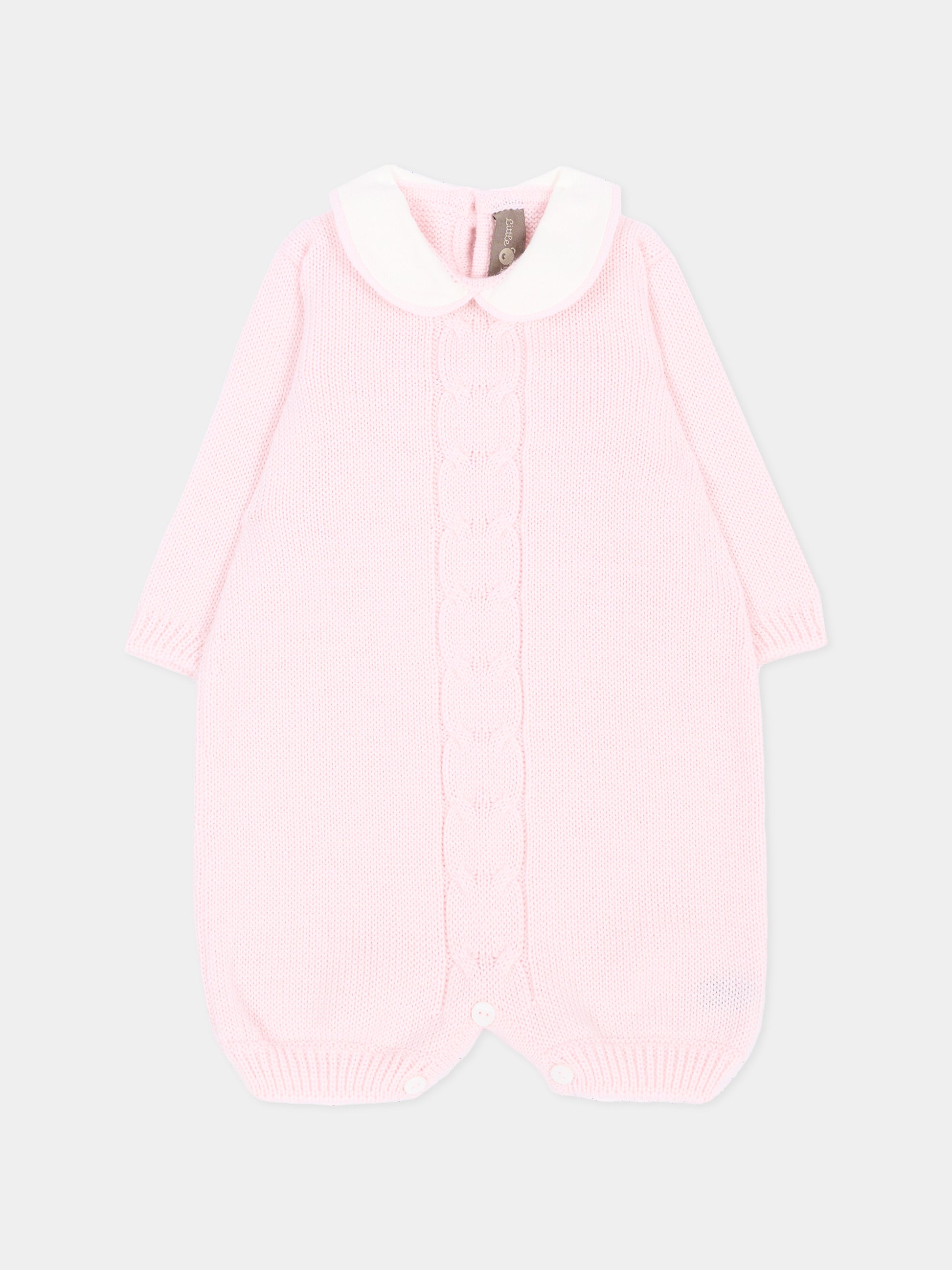 Tutina rosa per neonata in maglia,Little Bear,4011 CIPRIA