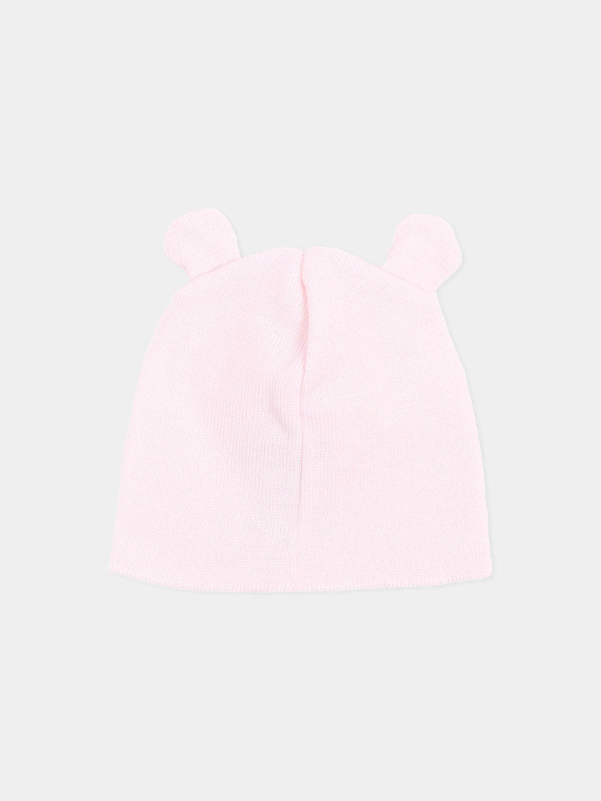 Cappello rosa per neonata con orecchie,Little Bear,4103 CIPRIA
