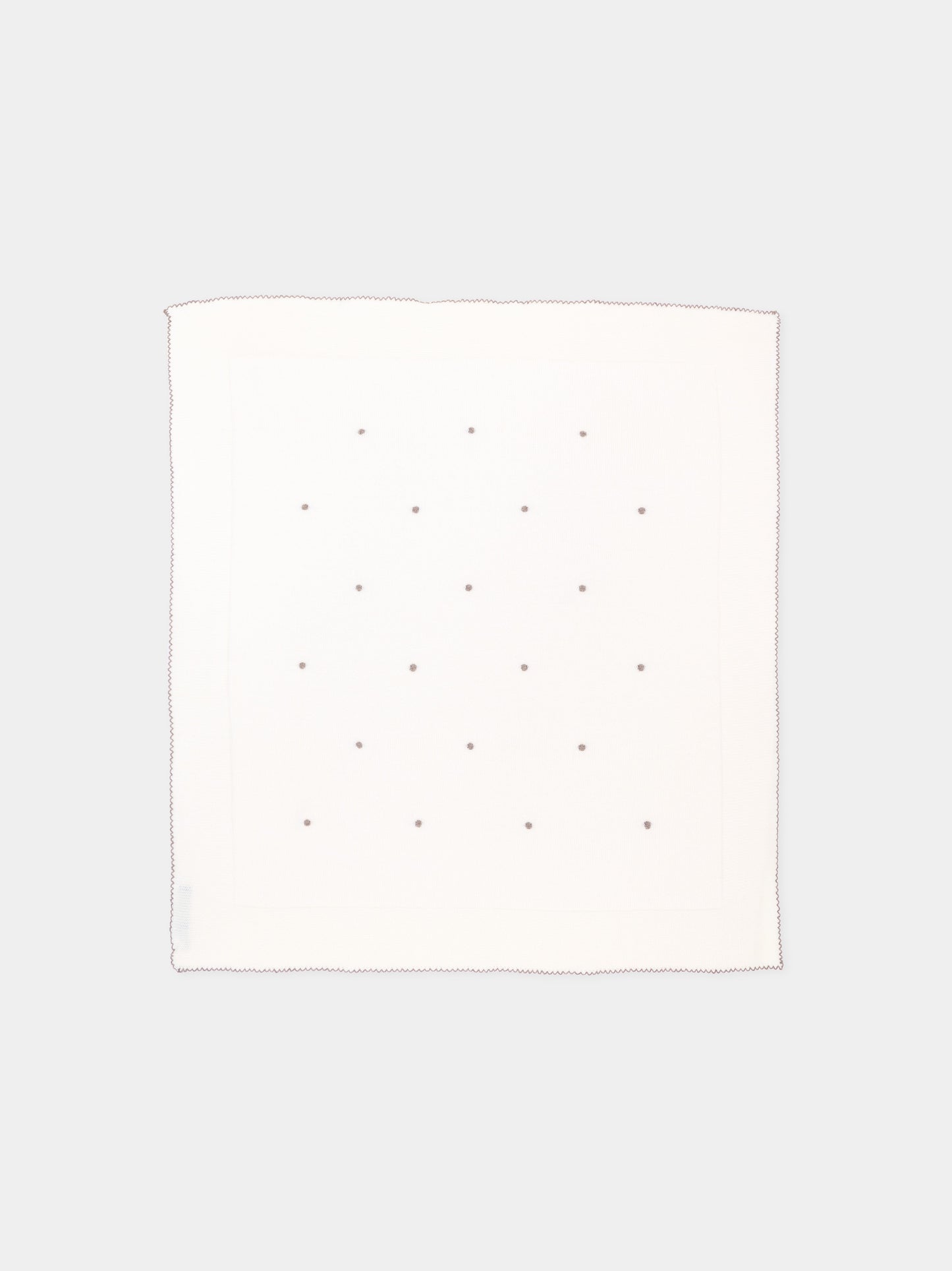 Copertina beige per neonato con ricami,Little Bear,4107 LATTE/TORTORA