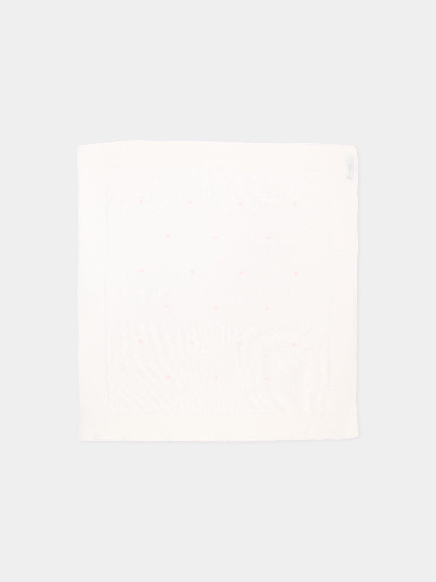 Copertina rosa per neonata con pois,Little Bear,4107 LATTE/ROSA