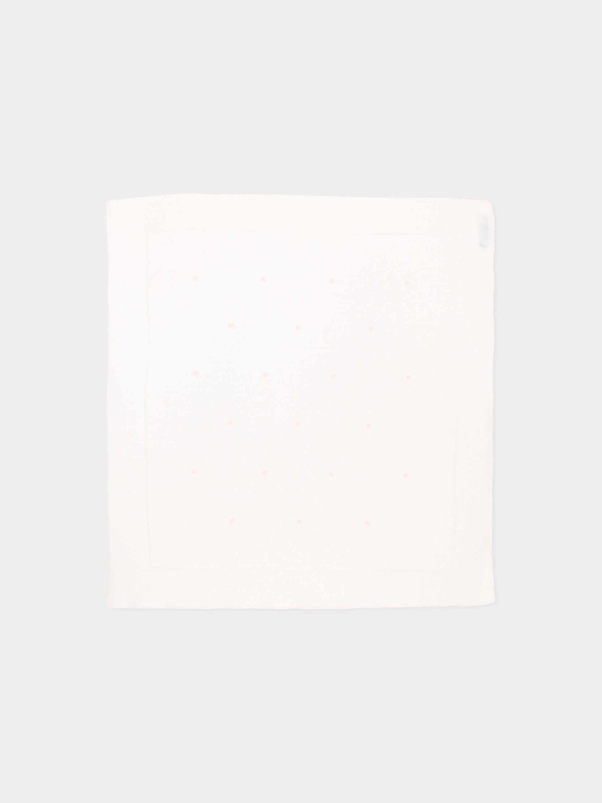 Copertina rosa per neonata con pois,Little Bear,4107 LATTE/ROSA