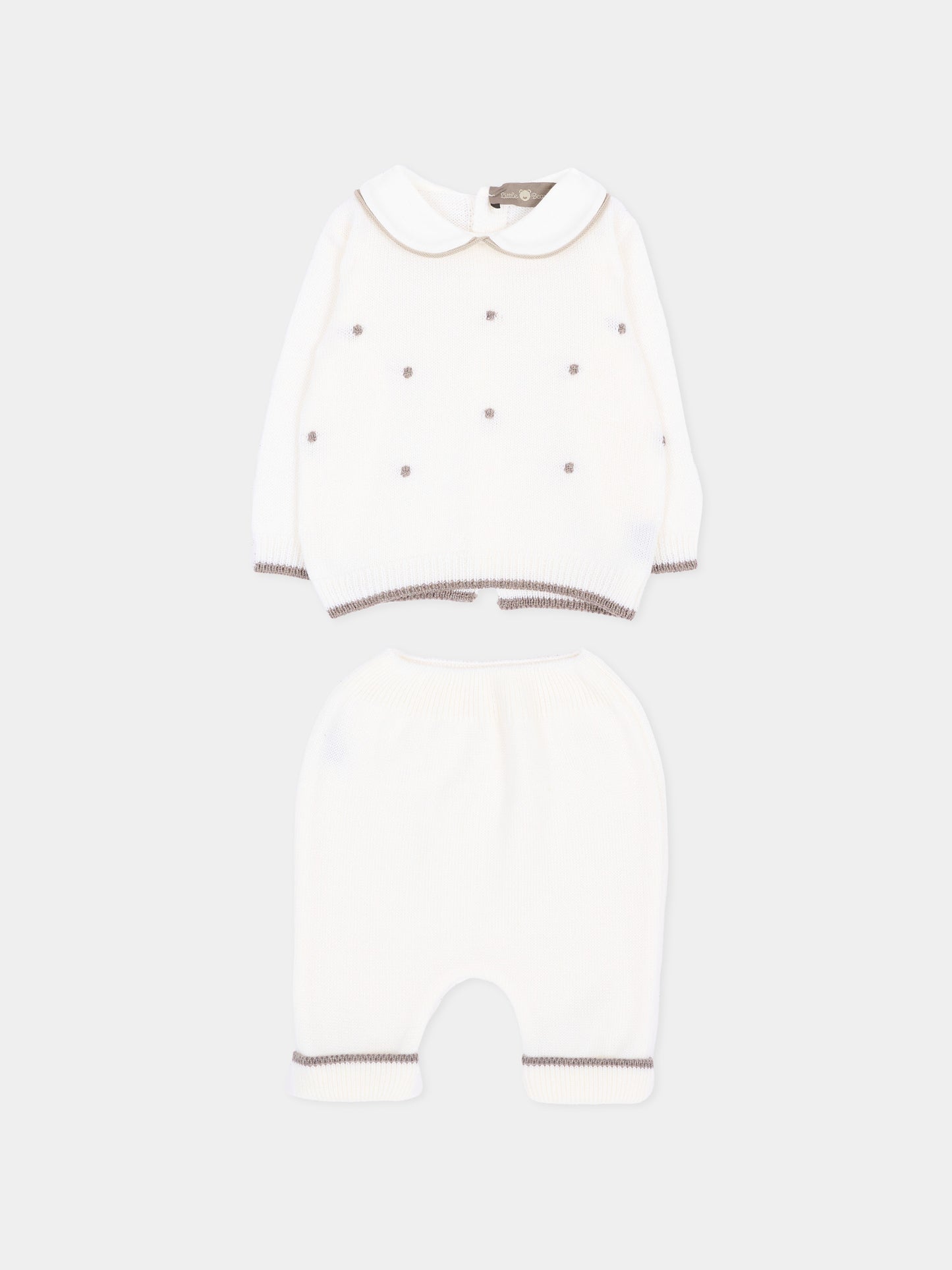 Completo nascita beige per neonato,Little Bear,4109 LATTE/TORTORA