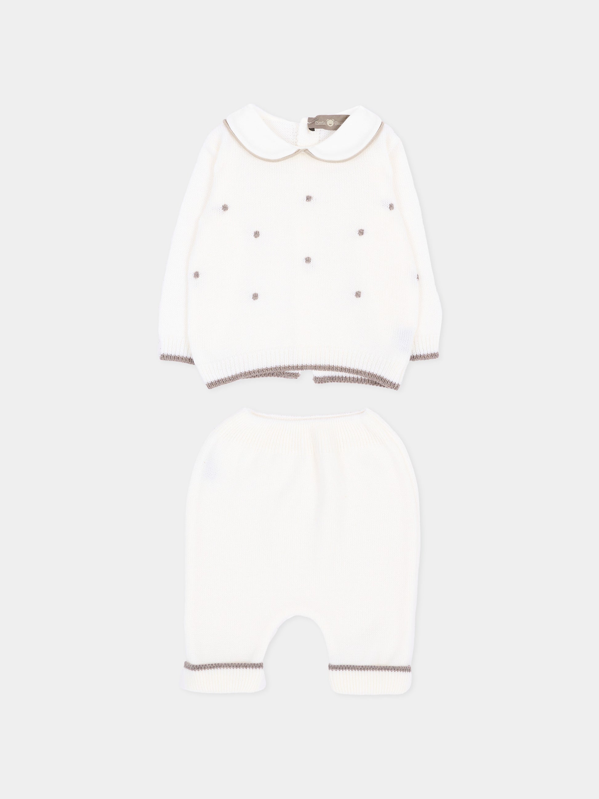 Completo nascita beige per neonato,Little Bear,4109 LATTE/TORTORA
