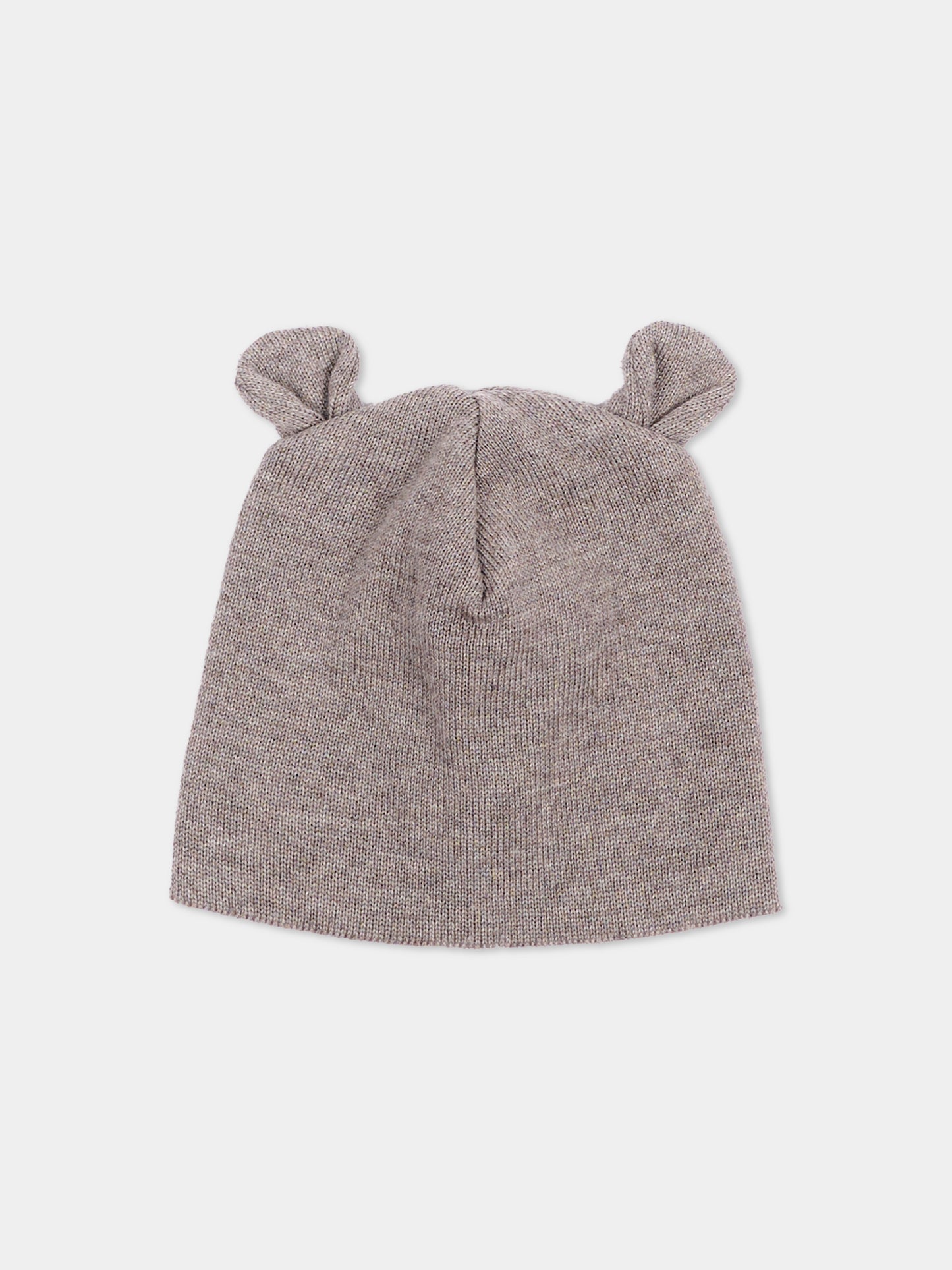 Cappello beige per neonato con orecchie,Little Bear,4103 TORTORA