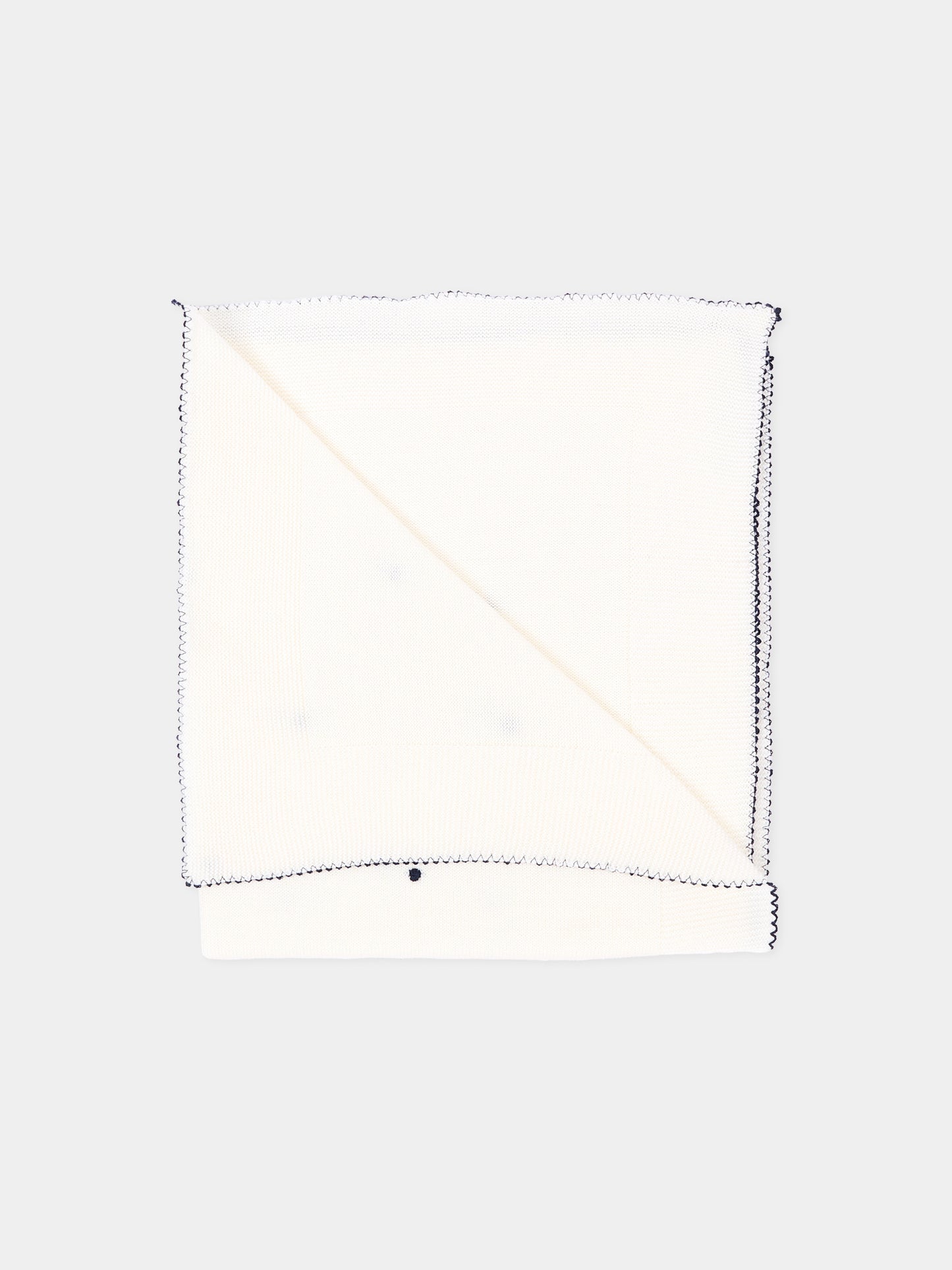 Coperta avorio per neonato con pois blu,Little Bear,4107 LATTE/BLU