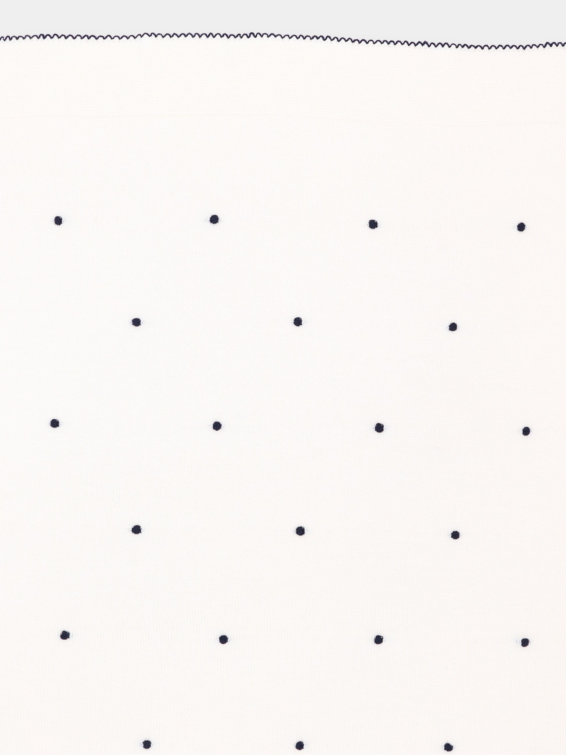 Coperta avorio per neonato con pois blu,Little Bear,4107 LATTE/BLU