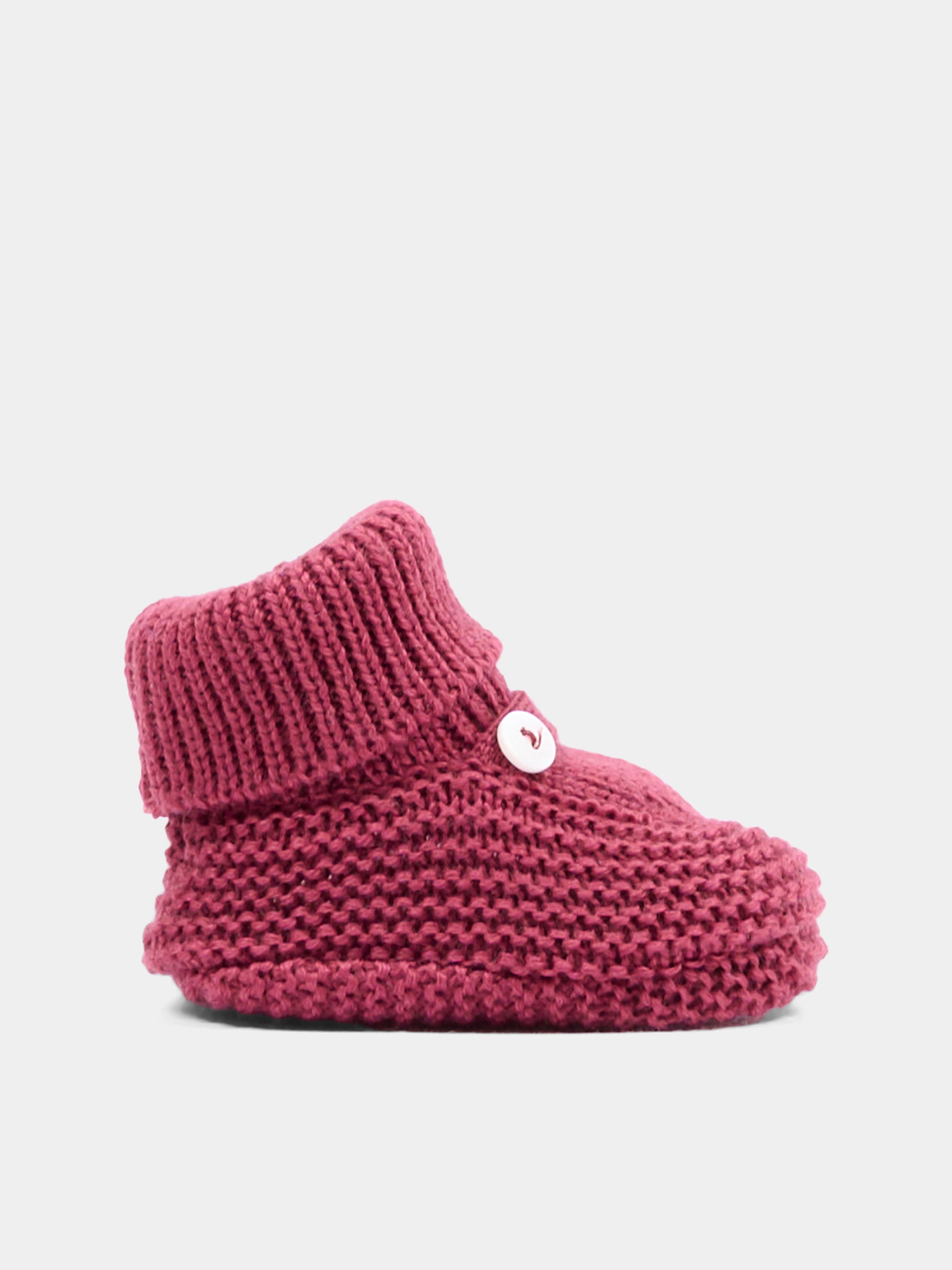 Babbucce bordeaux tricot per neonata,Little Bear,4129 VINACCIA