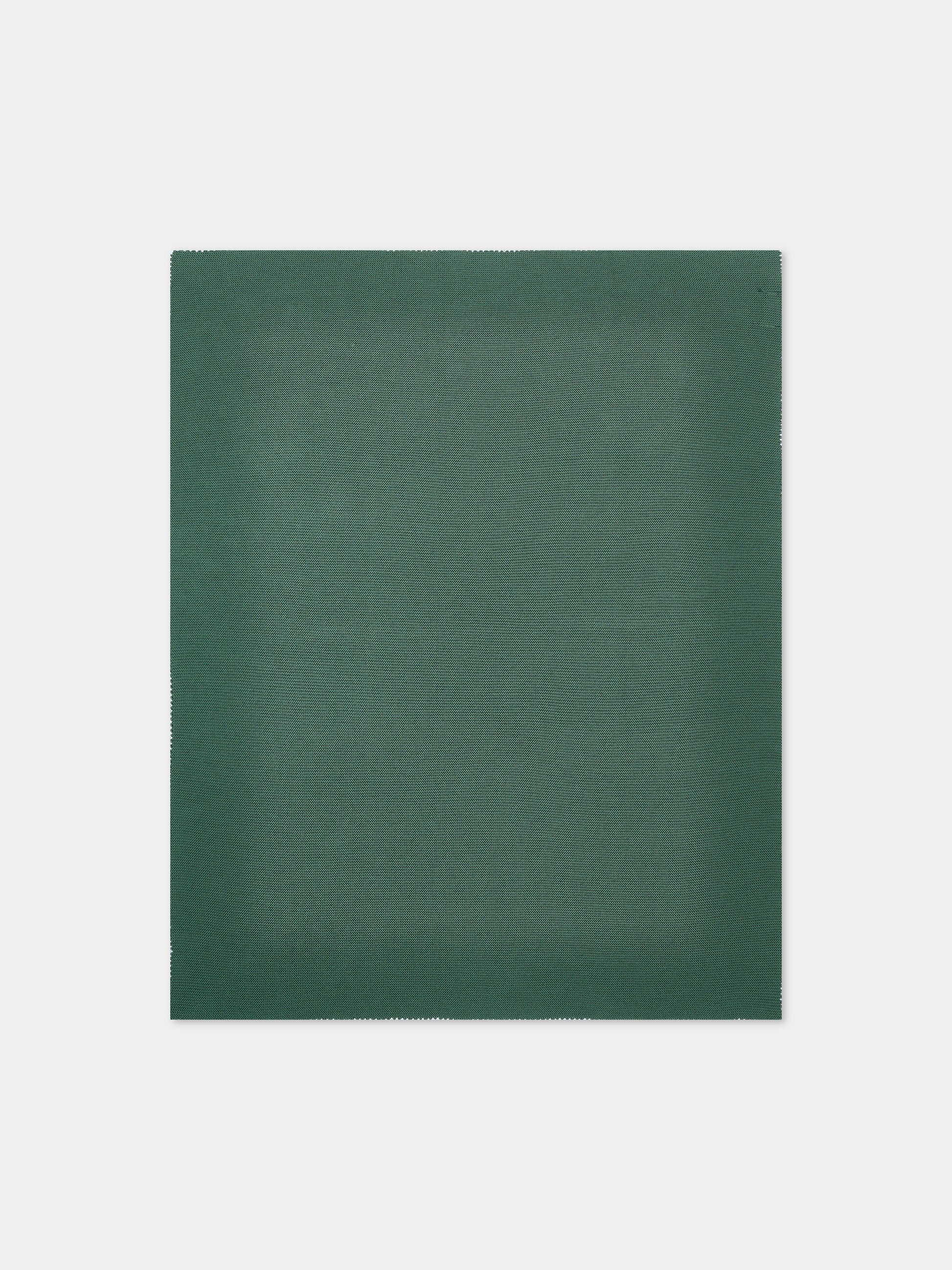 Copertina verde in maglia per neonato,Little Bear,4120 BOSCO/CIELO
