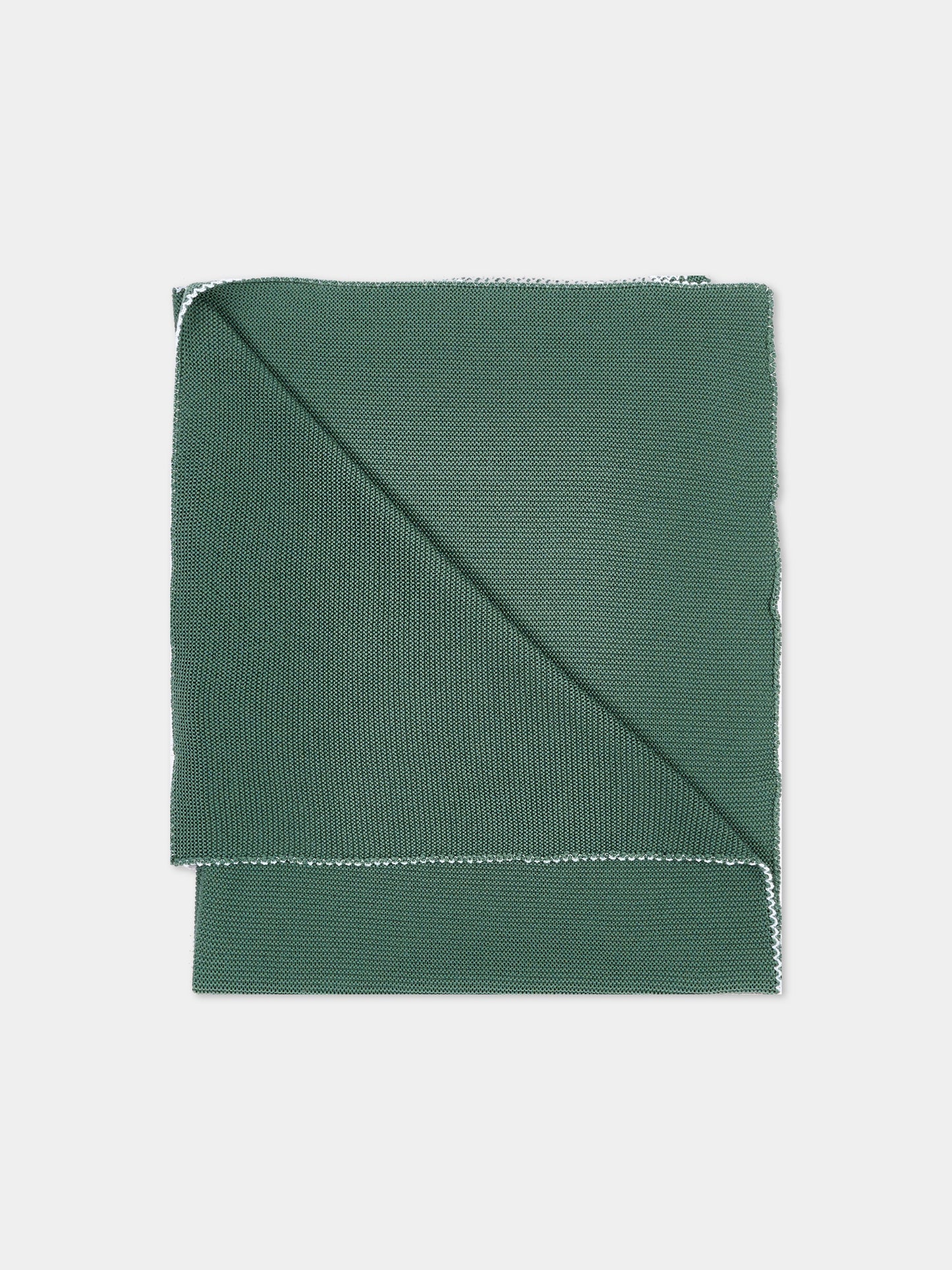 Copertina verde in maglia per neonato,Little Bear,4120 BOSCO/CIELO